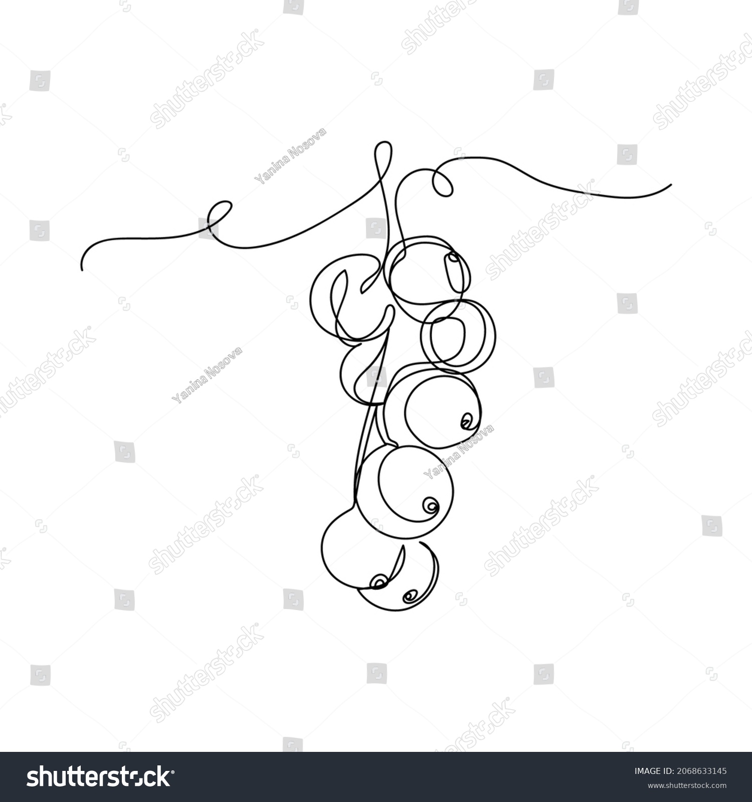 Vector Continuous One Single Line Drawing Stock Vector Royalty Free