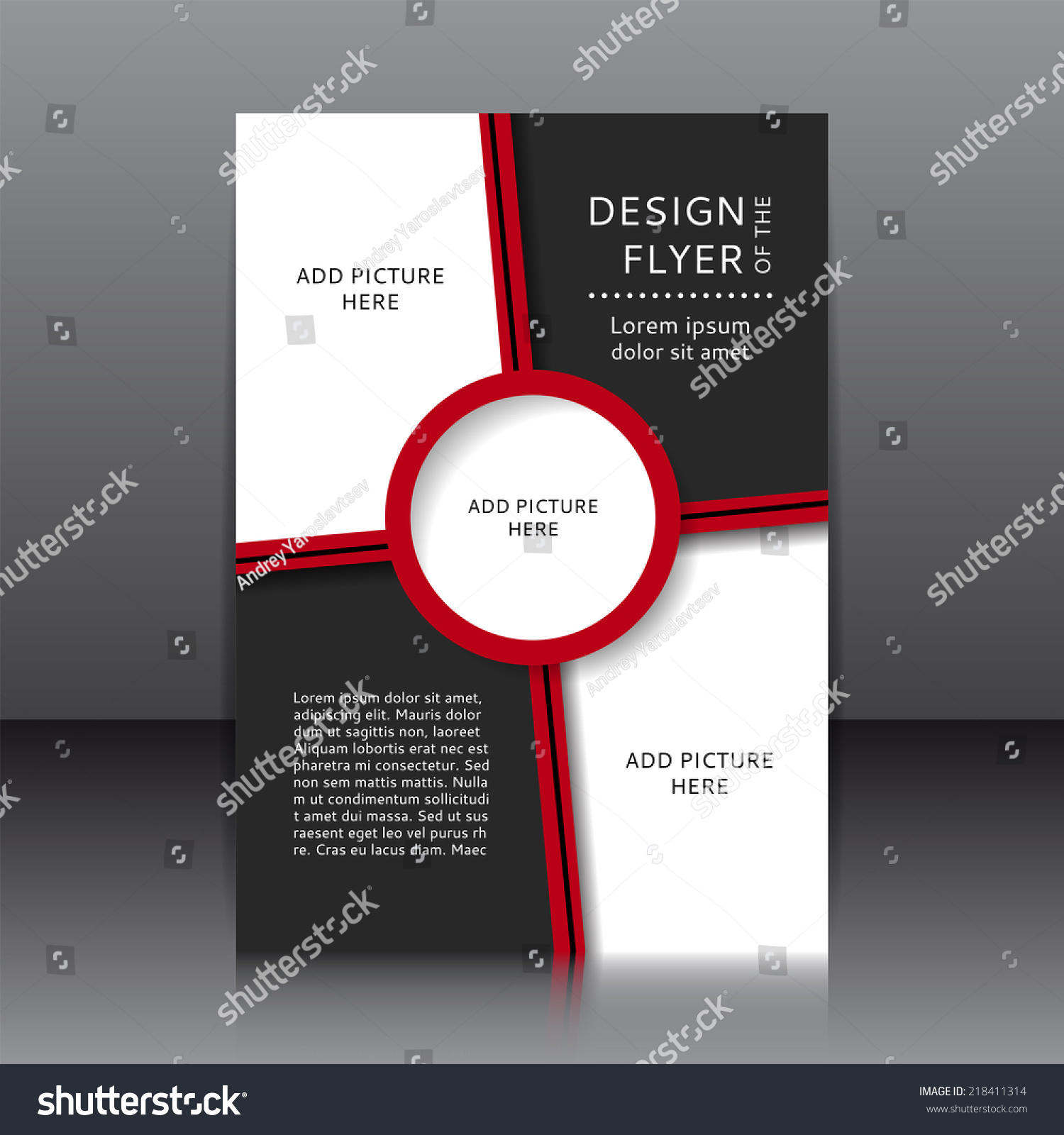 Vector Design Of The Flyer. Poster Template For Your Business