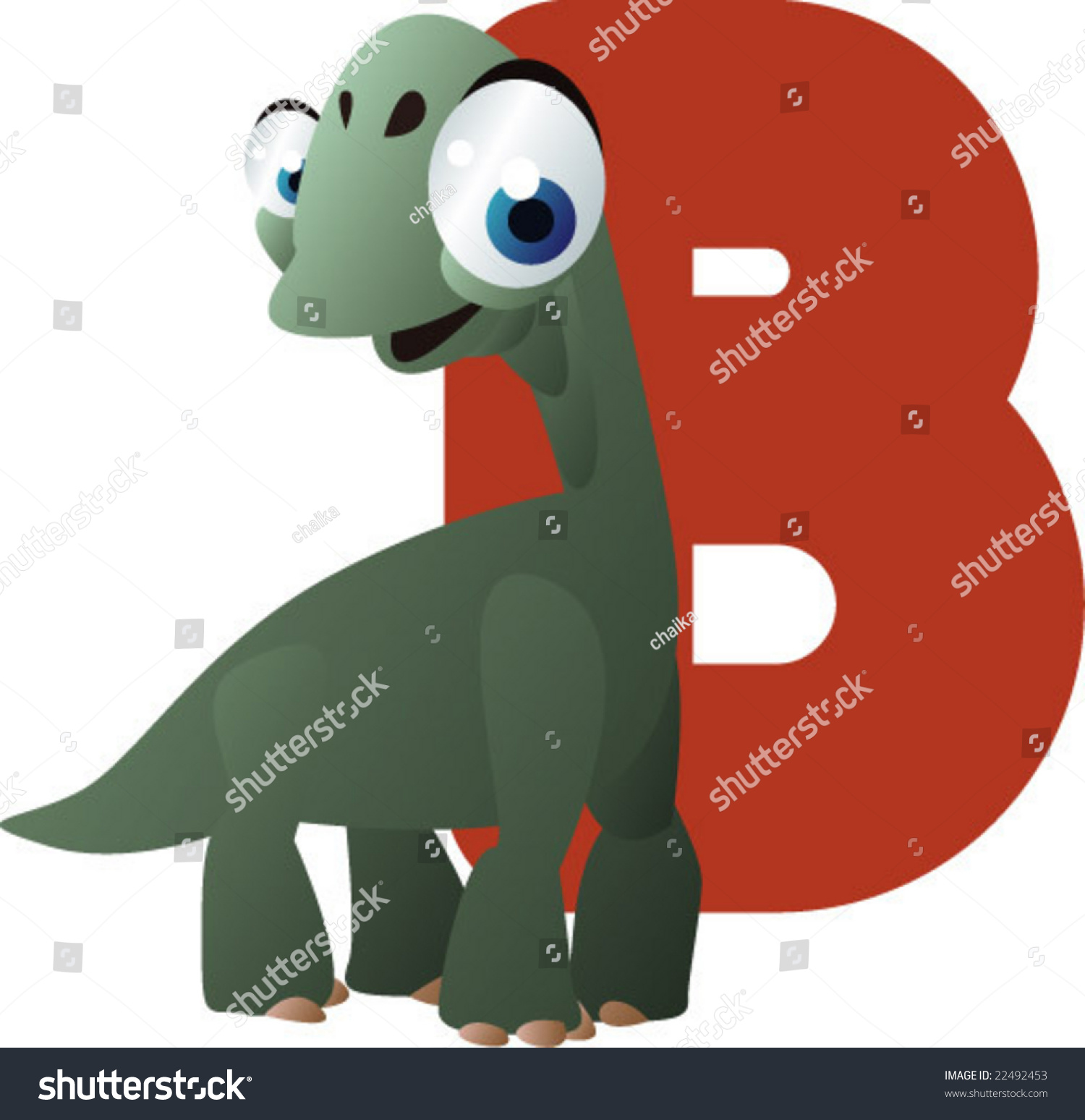 Vector Dino Alphabet: B Is For Brachiosaurus - 22492453 : Shutterstock