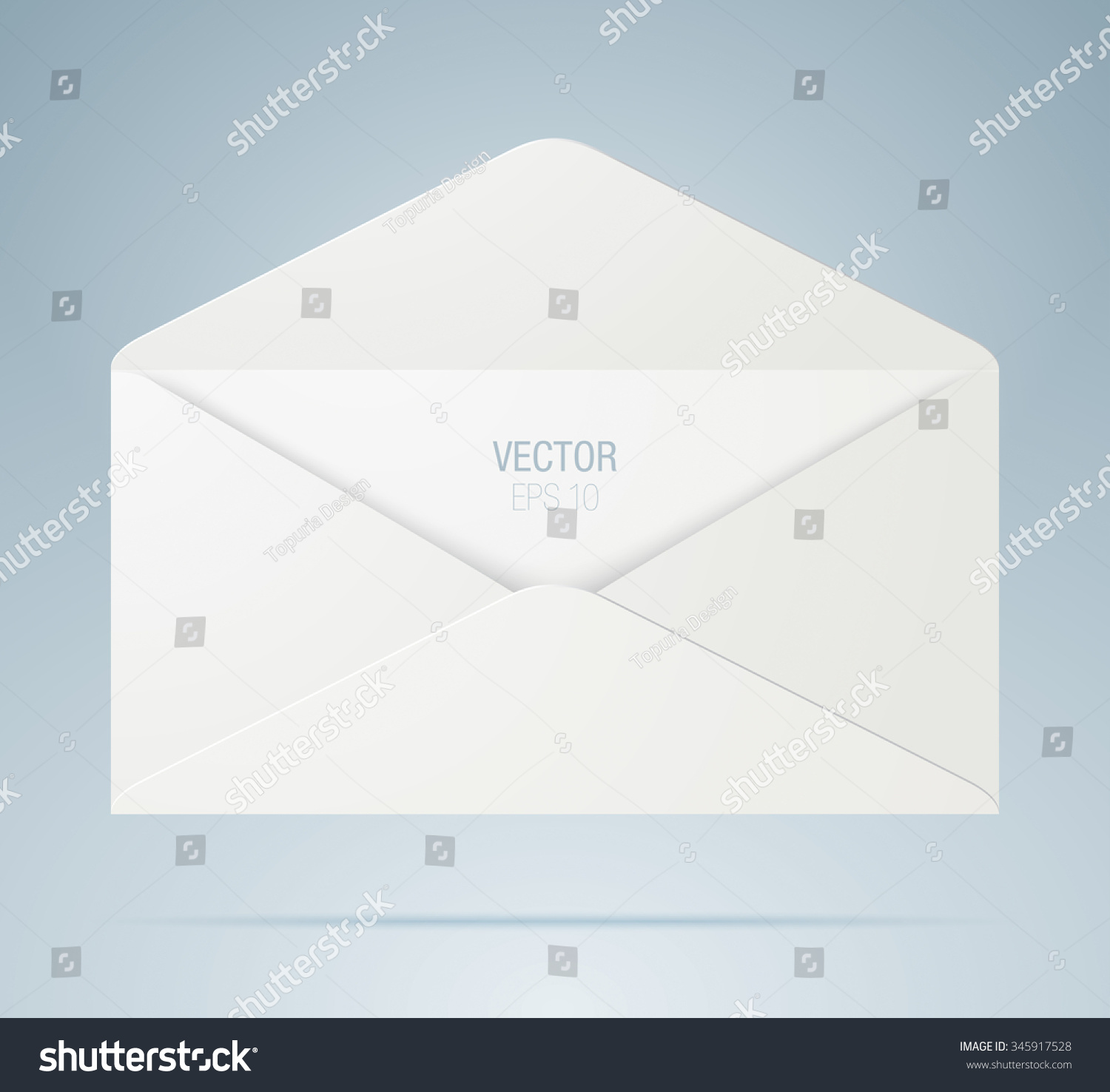 Vector Envelope. White Opened Envelope Isolated On A Background