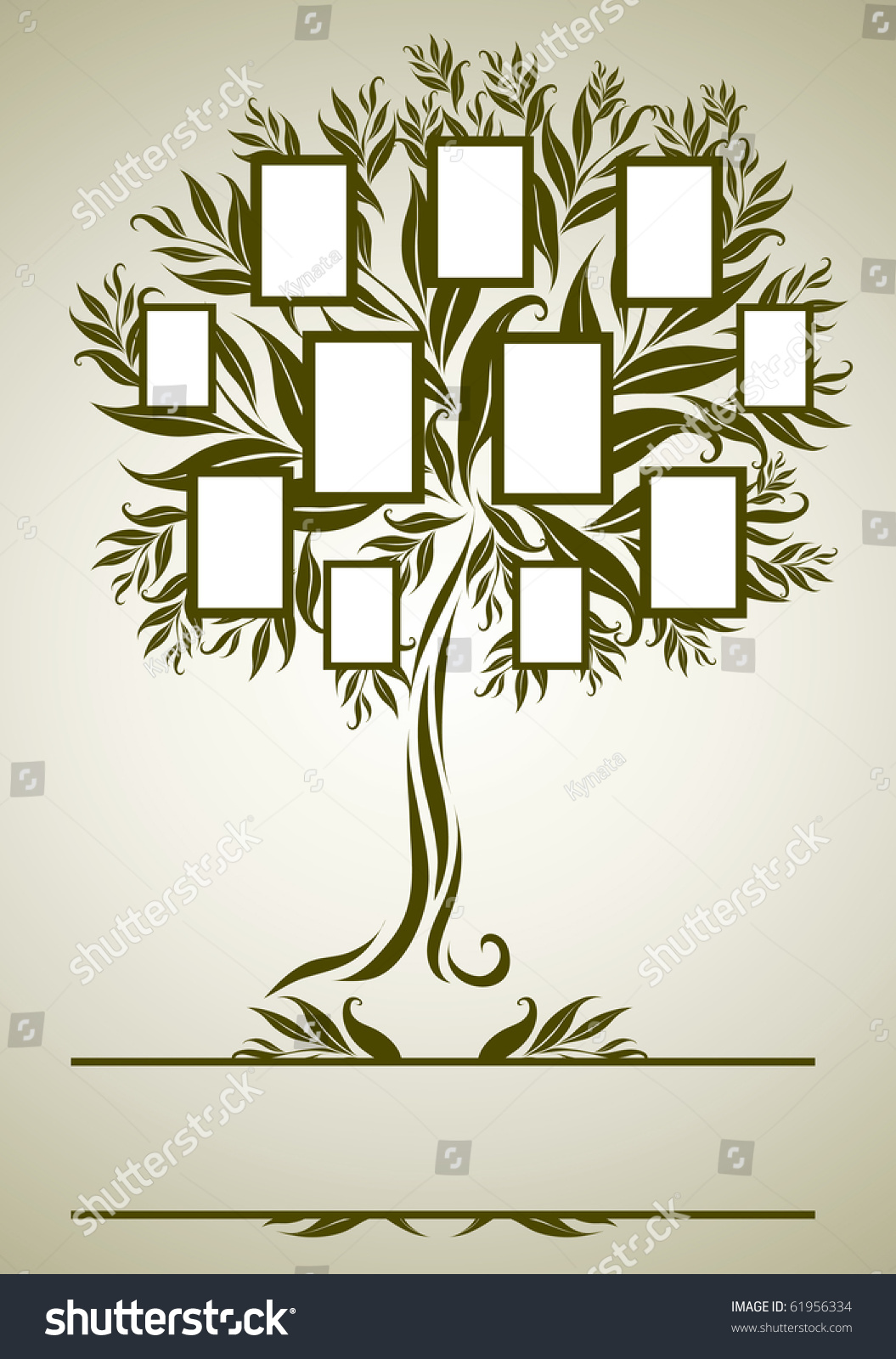 Vector Family Tree Design Frames Autumn Stock Vector 61956334 Shutterstock Vector Family Tree Design With Frames And Autumn Leafs Place For Text