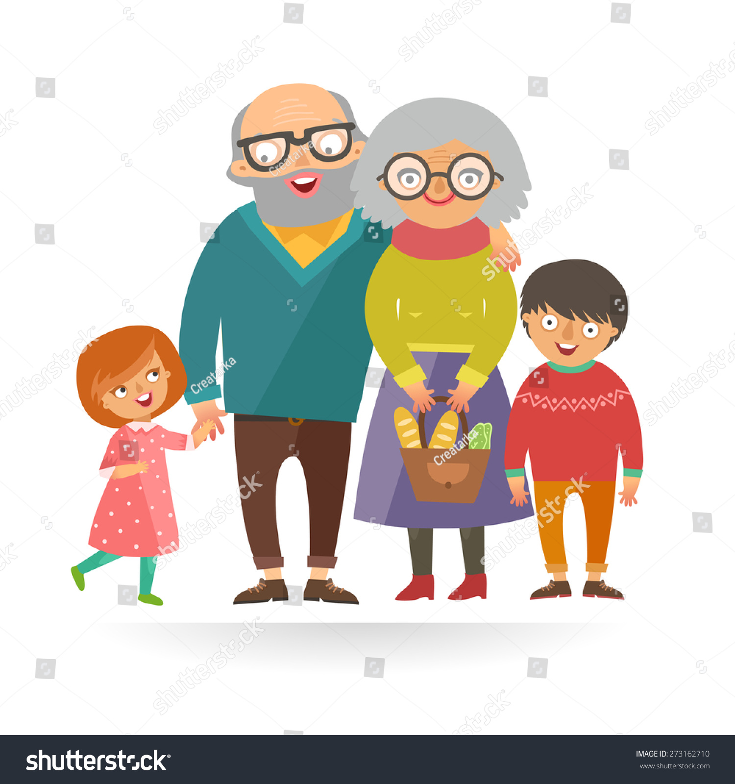 clipart of grandparents with grandchildren - photo #14
