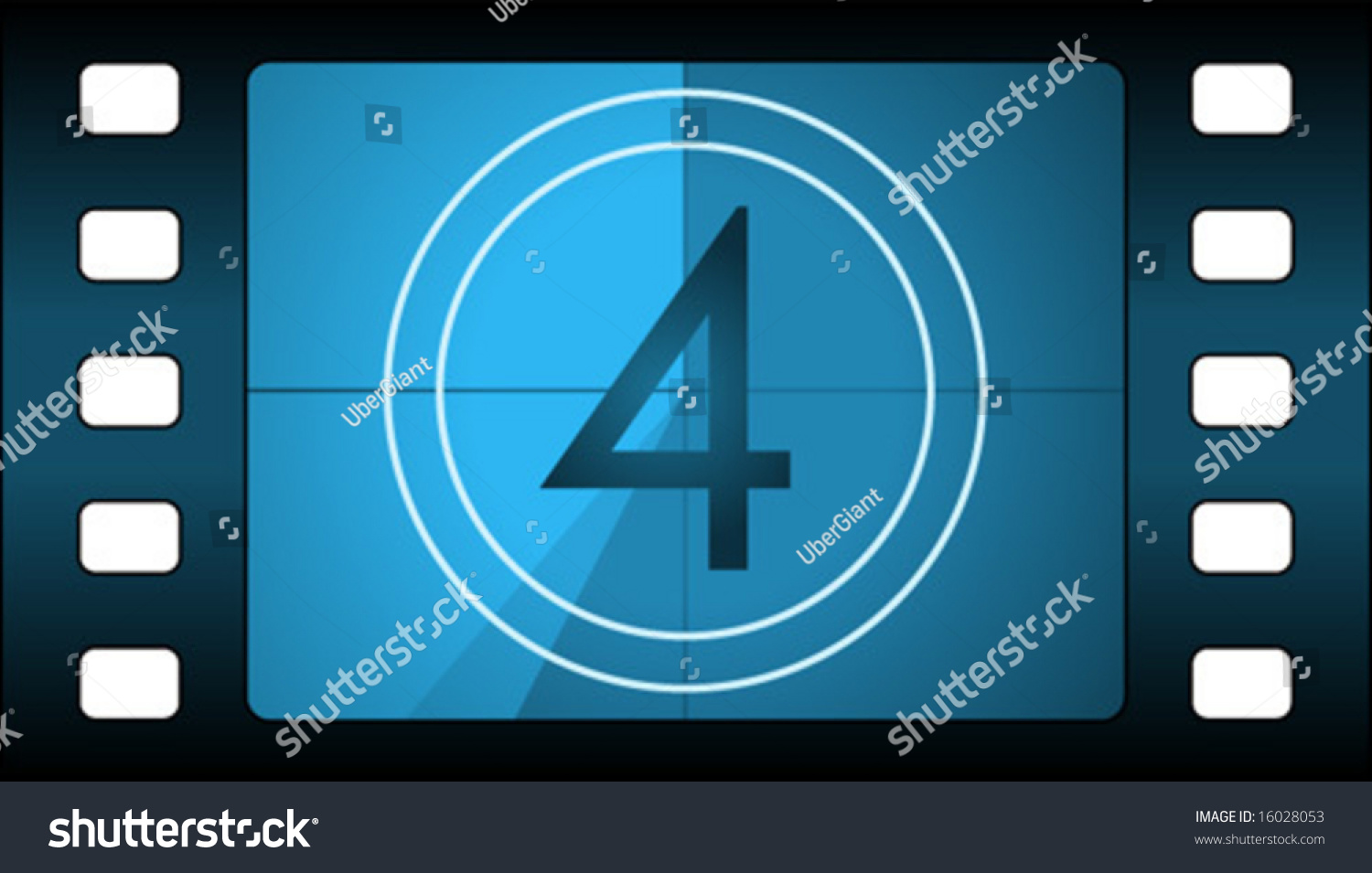 Vector Film Countdown. Number 4. - 16028053 : Shutterstock