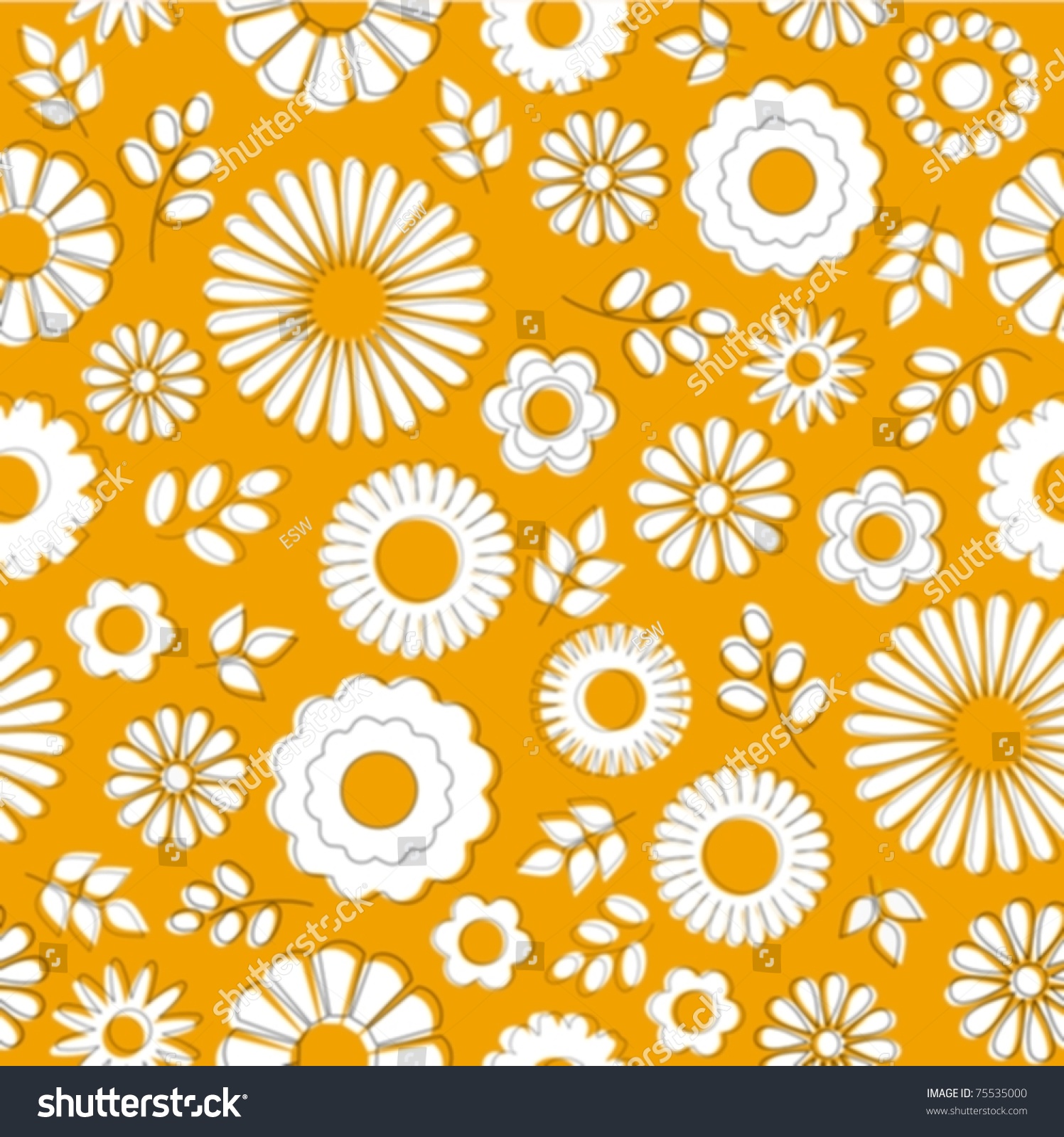 Vector Floral Background Seamless Pattern - 75535000 : Shutterstock