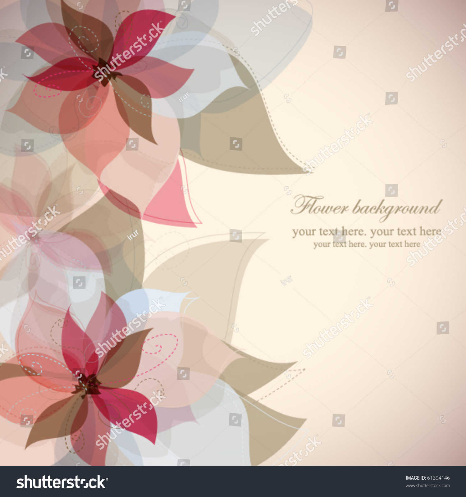 Vector Flower Background - 61394146 : Shutterstock