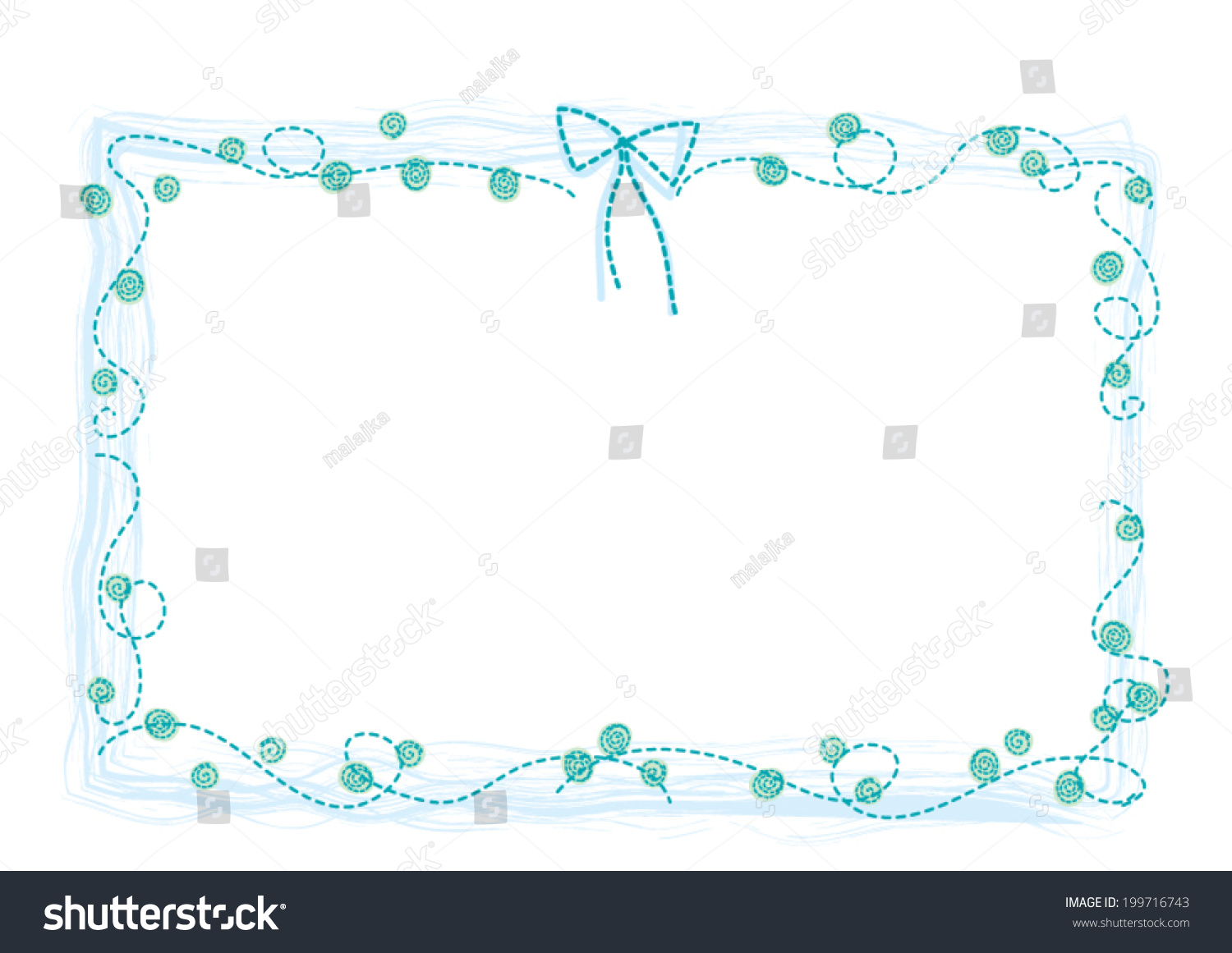 Vector Flower Border, Picture Frame With Flowers, Roses And Leaves