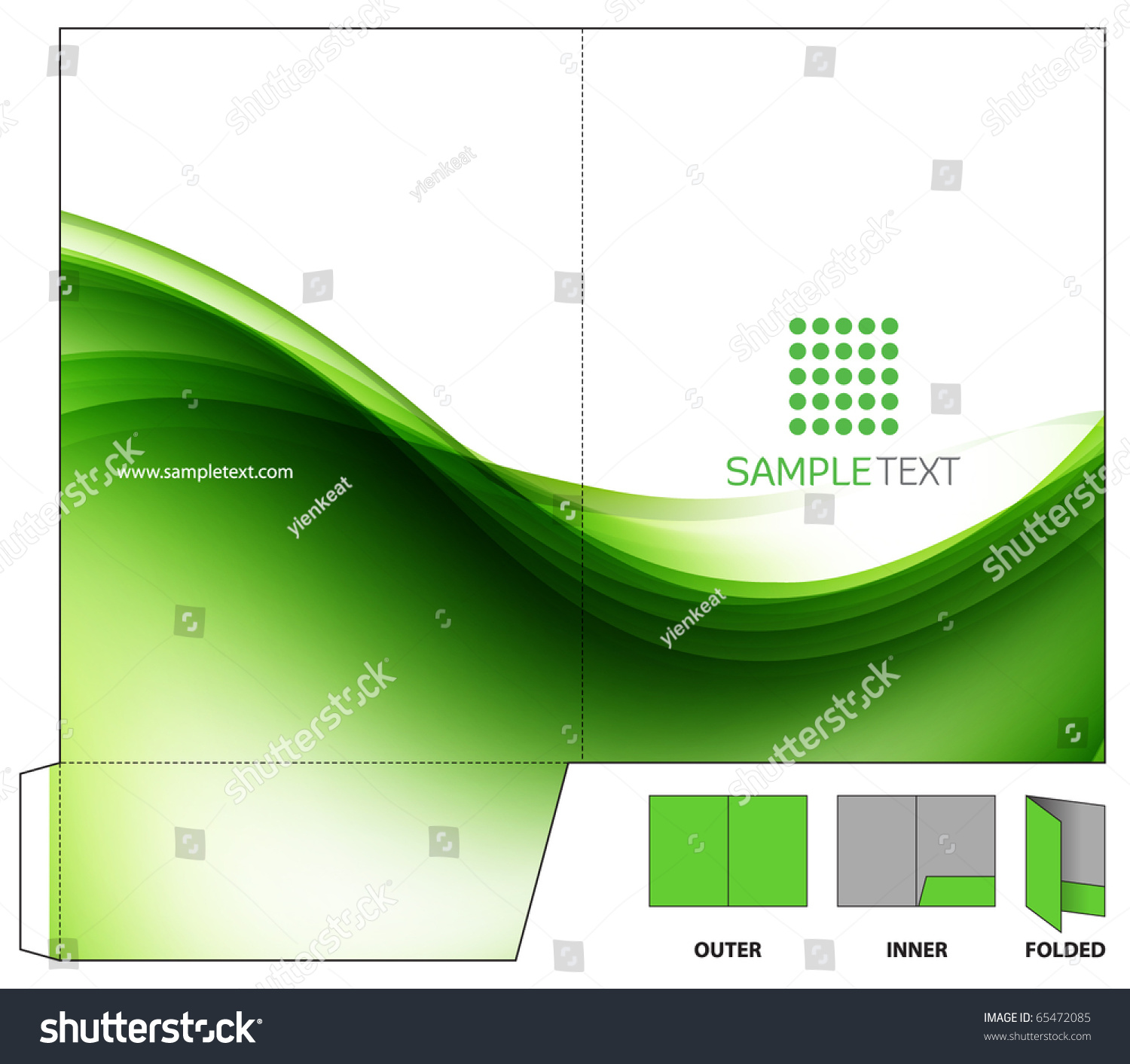 Vector Folder Design Template Stock Vector 65472085 - Shutterstock