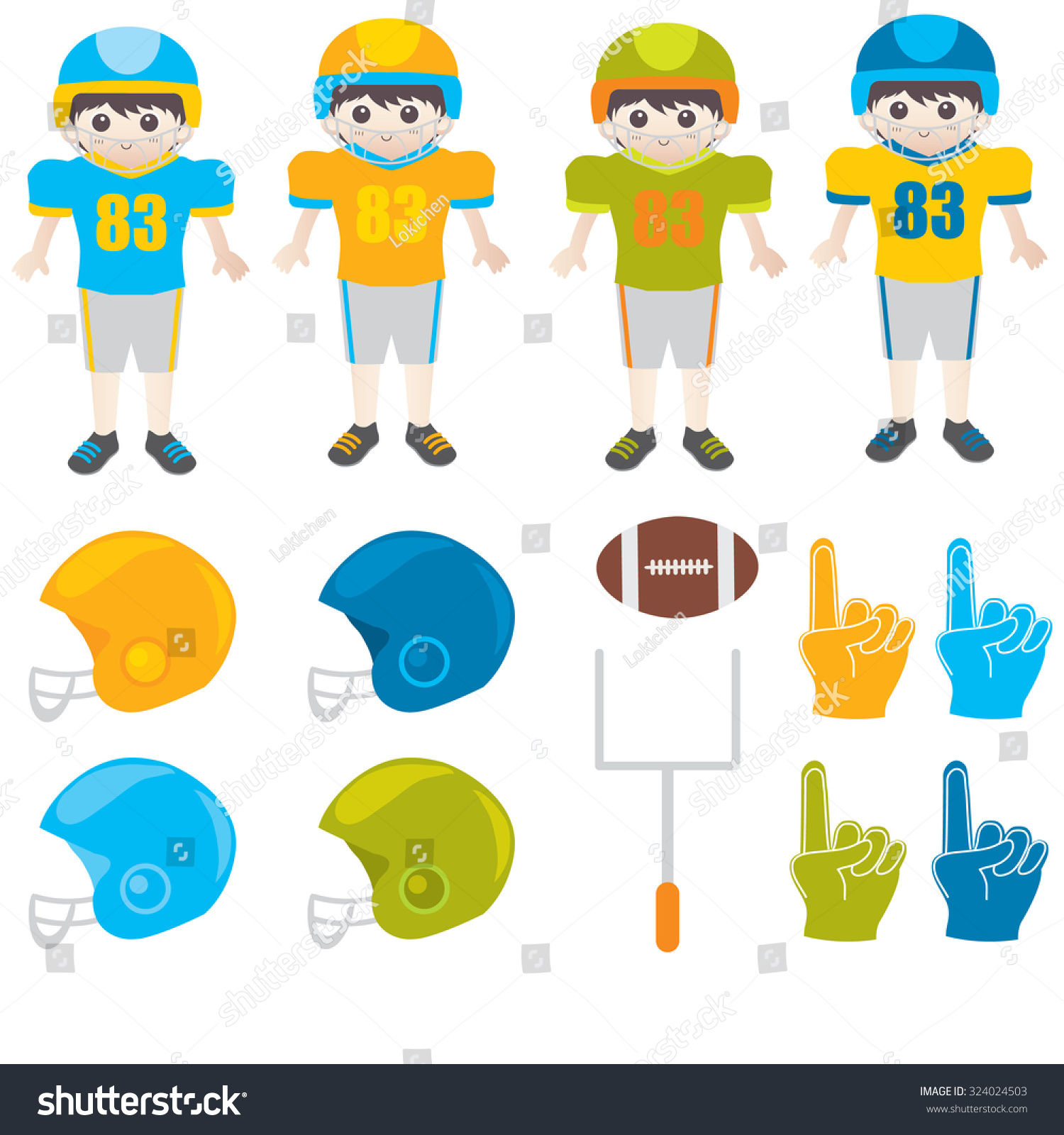 Vector Football Icons Collection - 324024503 : Shutterstock