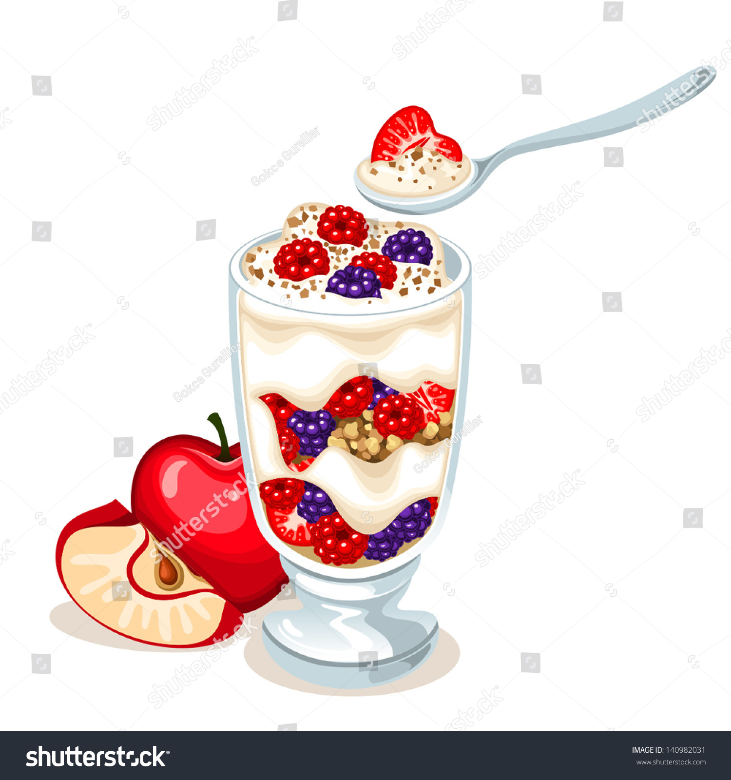 yogurt parfait clip art - photo #4