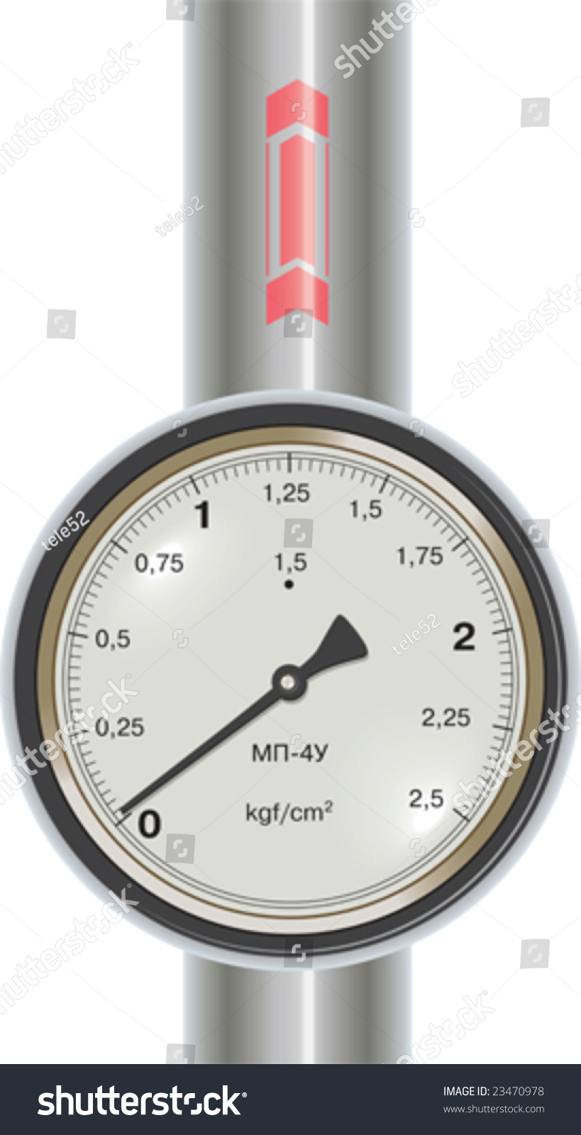 Vector gas manometer and pipe with ukrainian or russian signs Vector gas manometer and pipe with ukrainian or russian signs