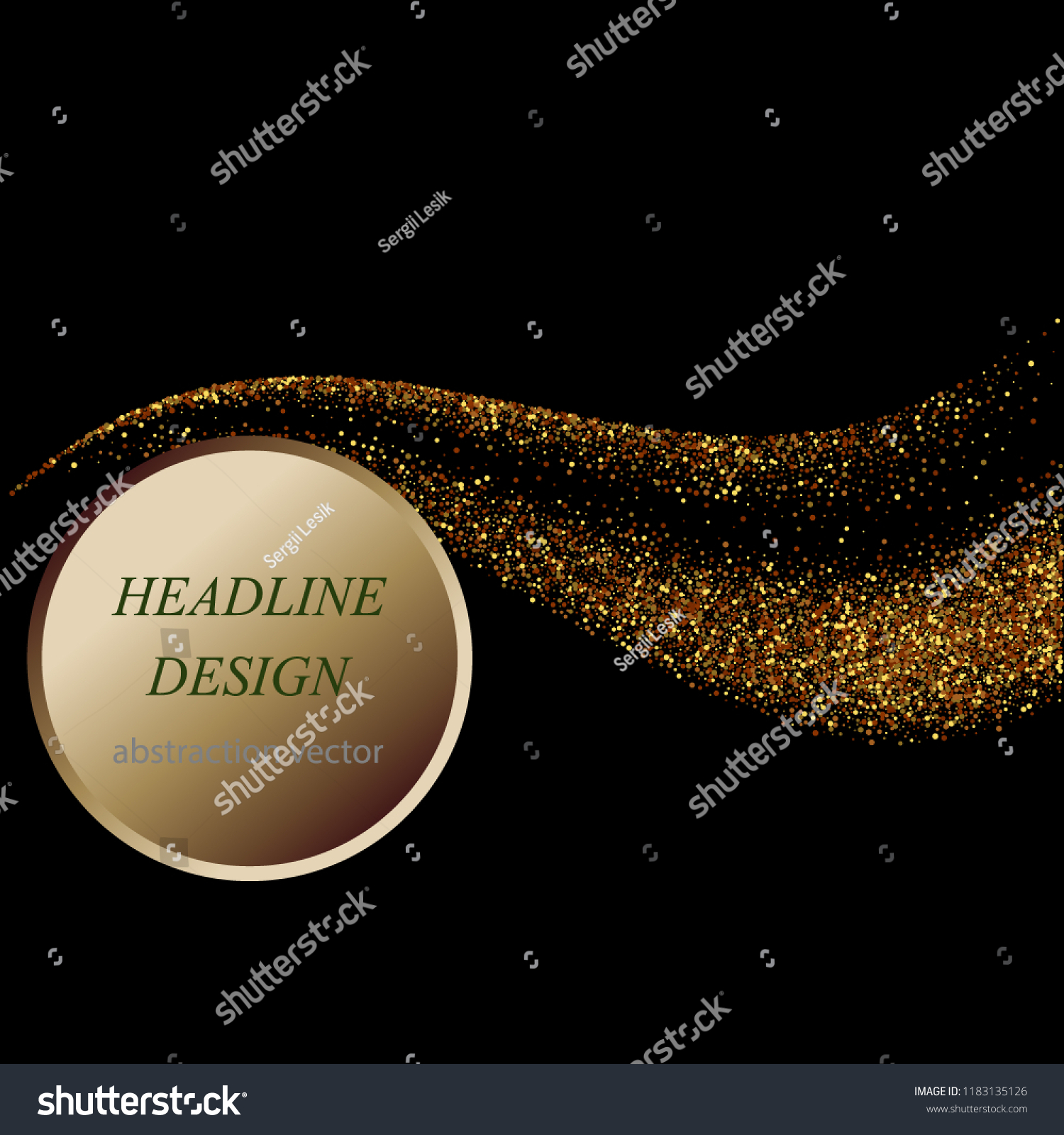 Vector Gold Glitter Confetti Wave On Stock Vector Royalty Free