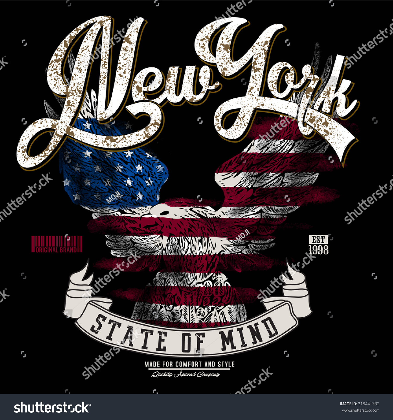 Vector Graphicsvintage New York Graphics Stock Vector Royalty Free