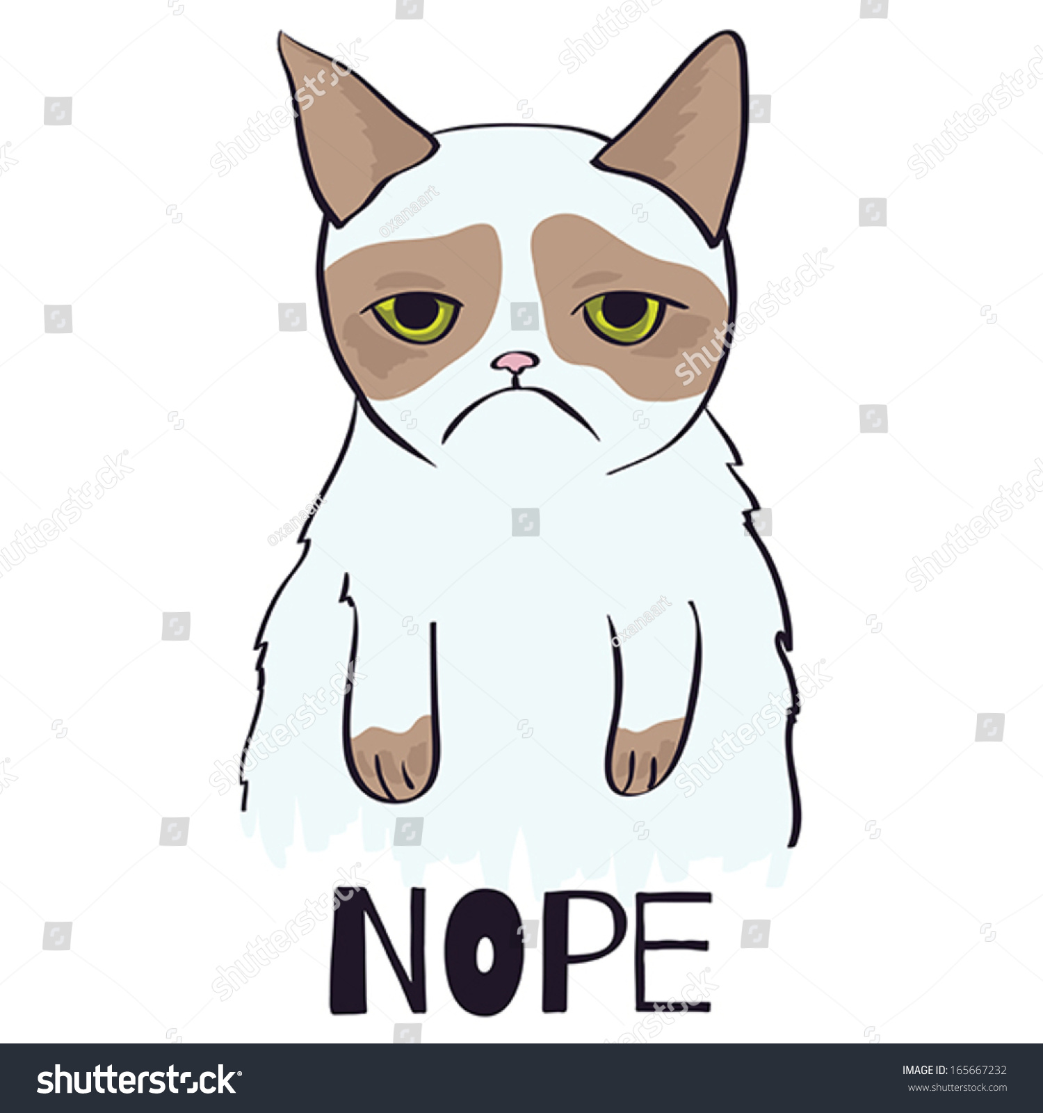 Vector Grumpy Cat 165667232 Shutterstock