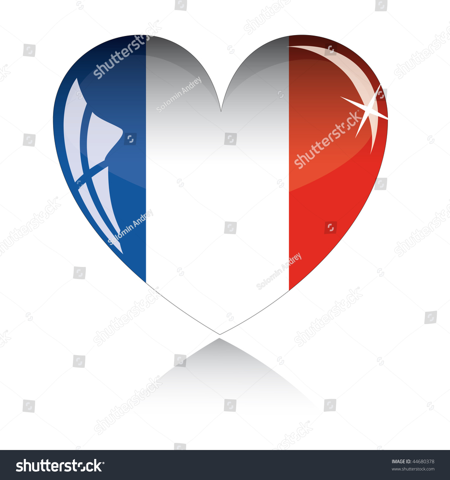 Vector Heart With France Flag Texture Isolated On A White Background 44680378 Shutterstock