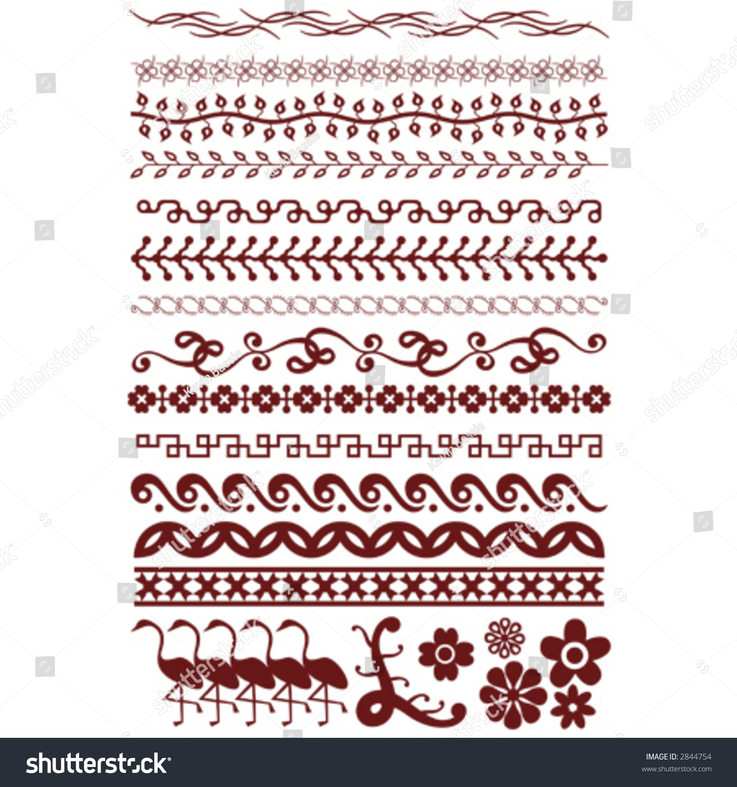 Vector Henna Like Patterns - 2844754 : Shutterstock