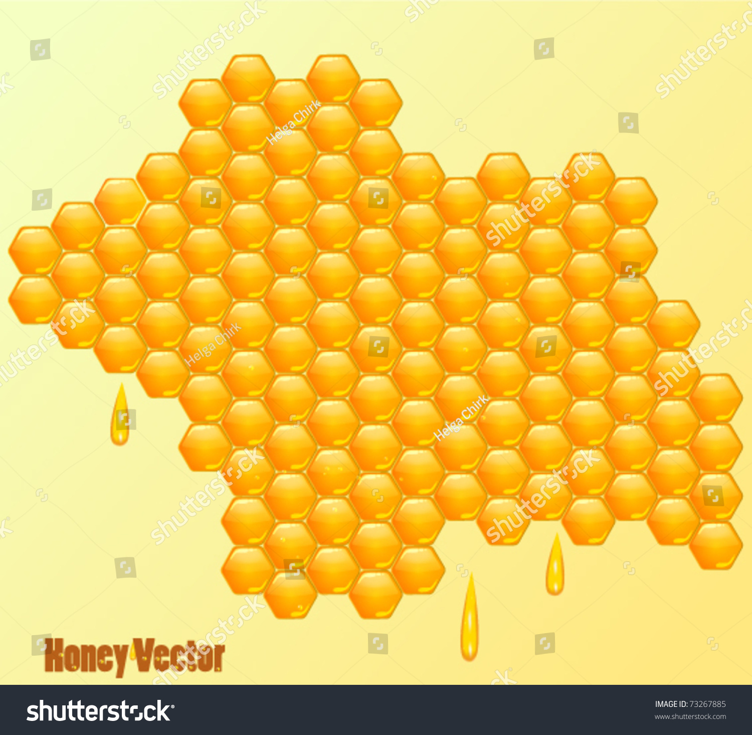 Vector Honey Background Stock Vector 73267885 - Shutterstock