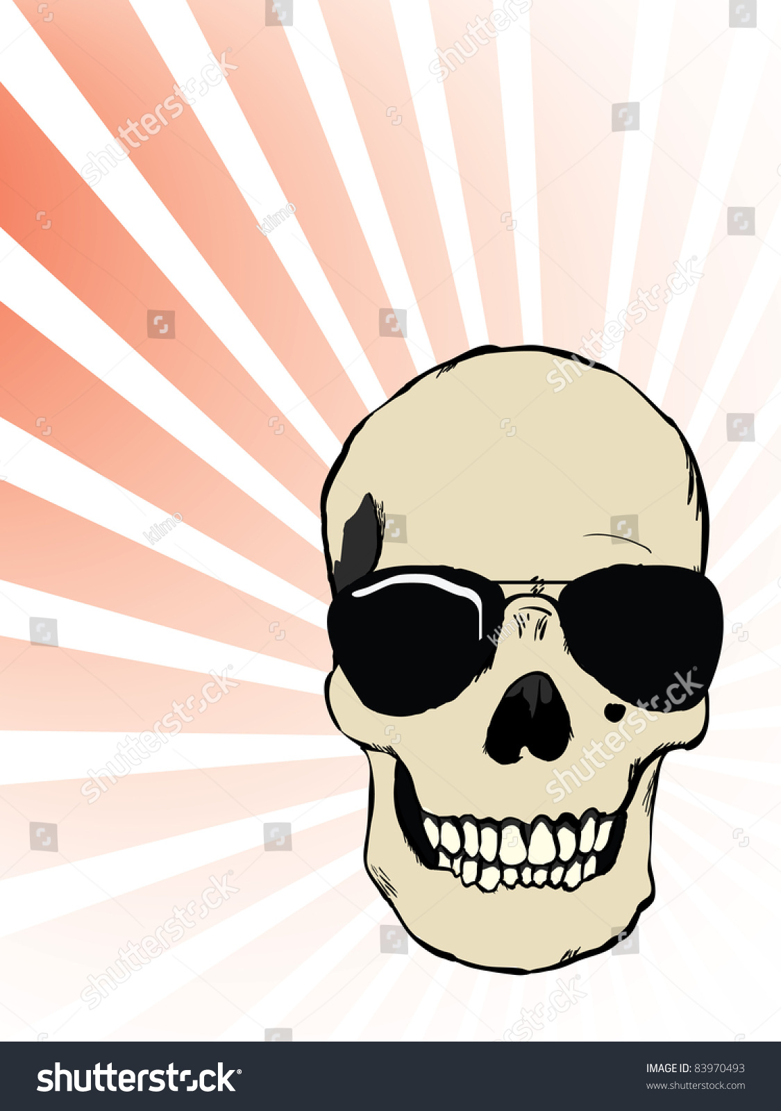 Vector Human Skull With Sunglasses Shutterstock