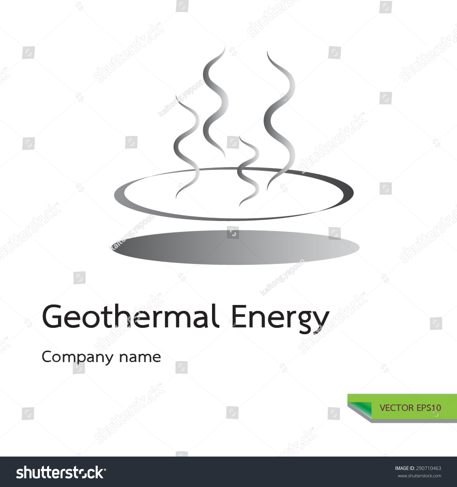 Vector Icon Made Geothermal Symbols Geothermal Stock Vector 290710463