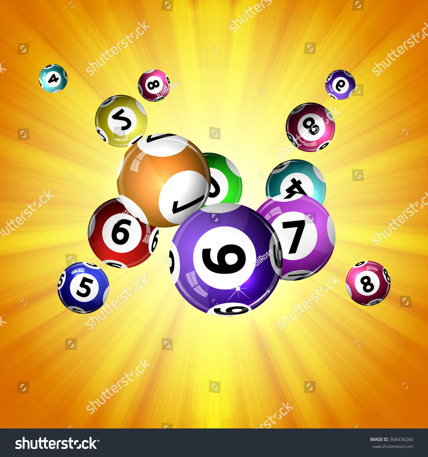 Vector Illustration Background Lottery Balls. - 368436260 : Shutterstock