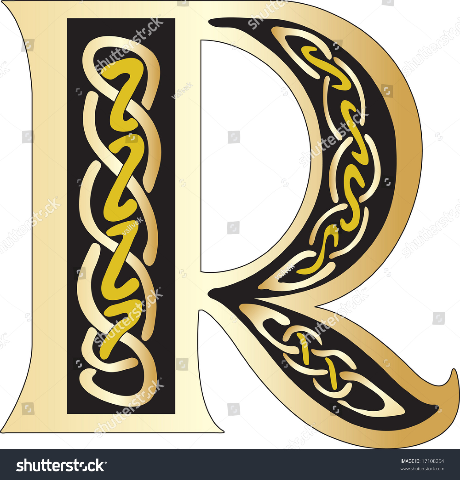 Vector Illustration For Celtic Letter - 17108254 : Shutterstock