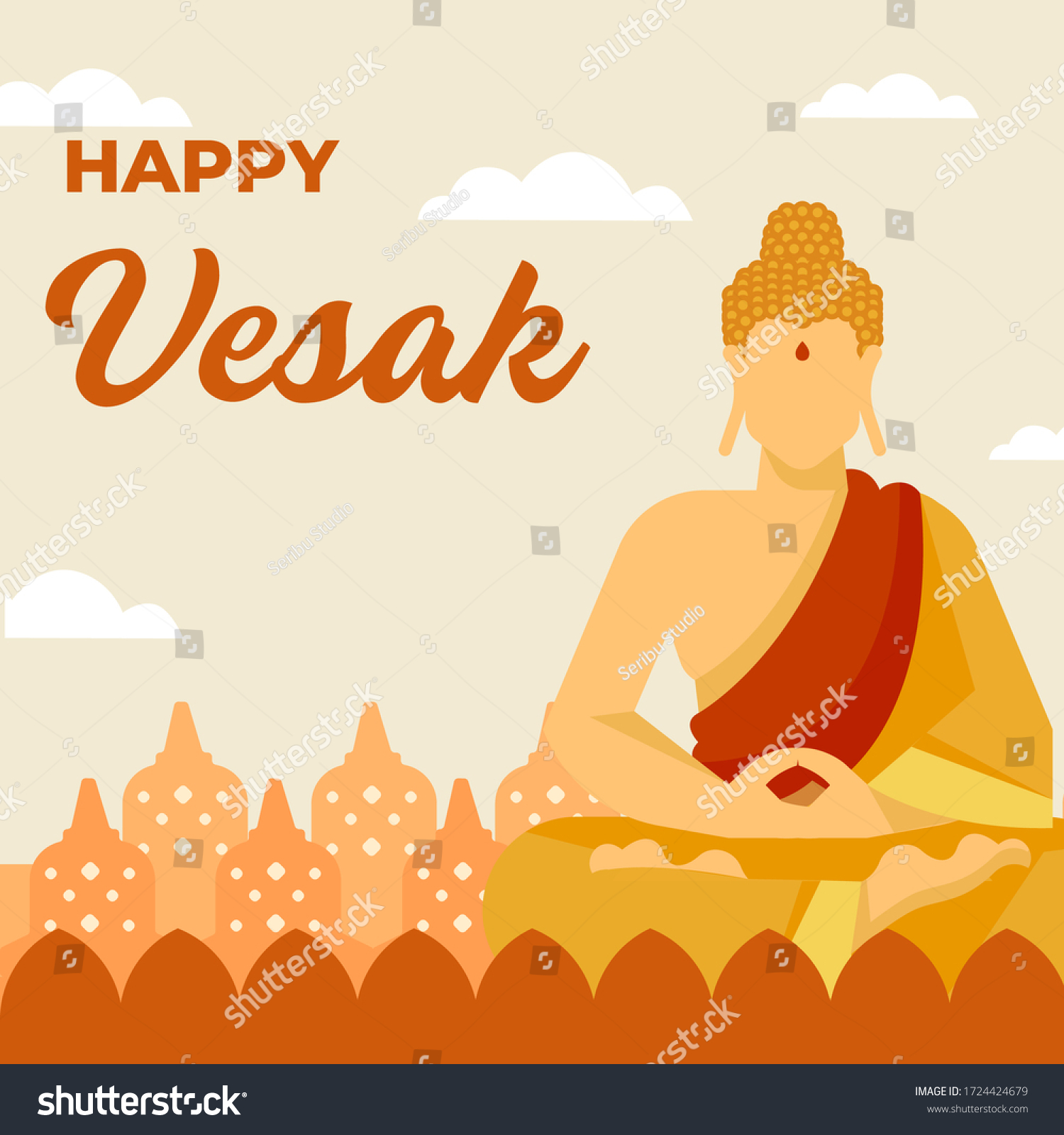 Ilustraci N Vectorial Feliz D A De Vesak Vector De Stock Libre De