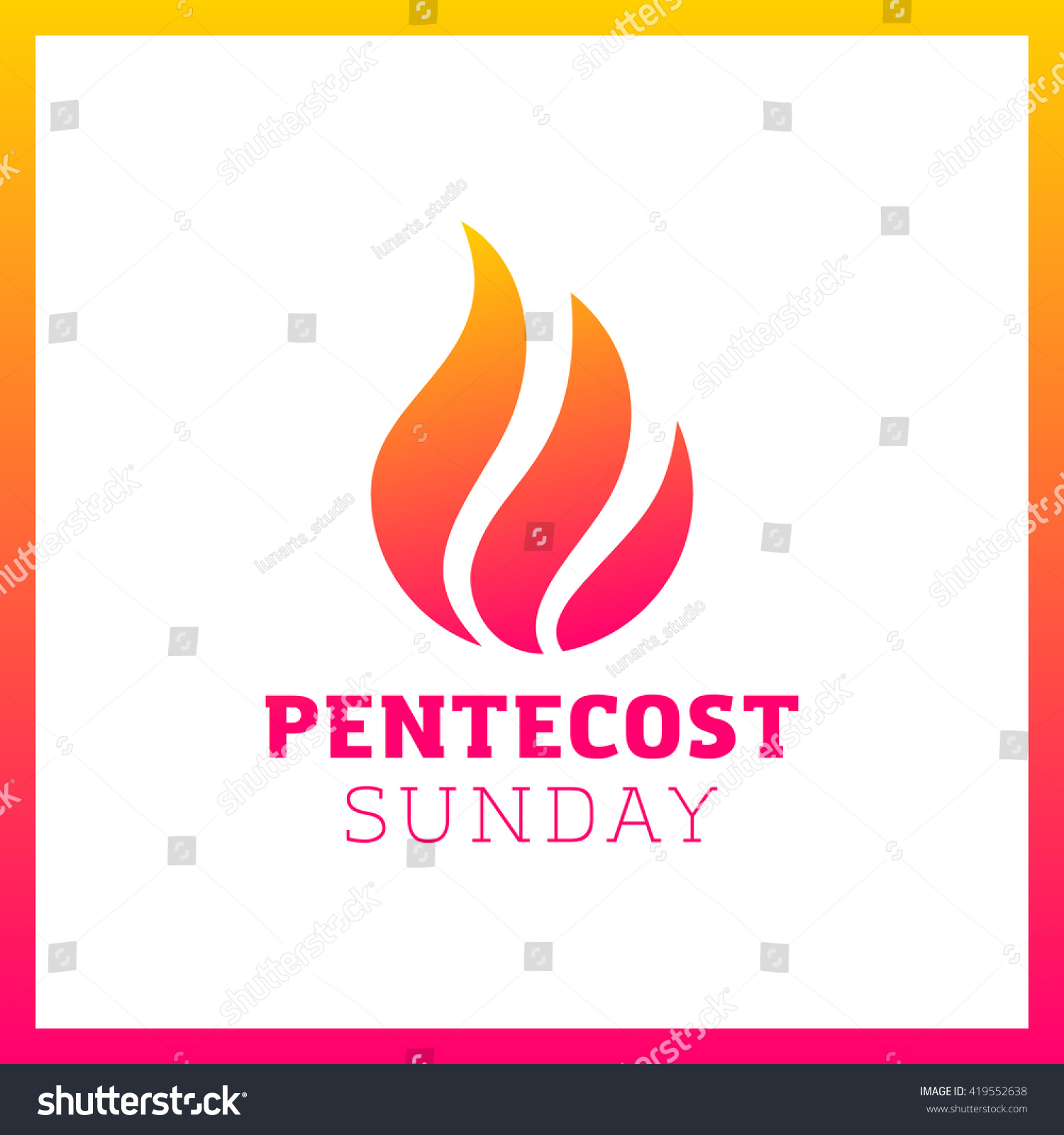 Vector illustration logo of Pentecost Holy spirit Flame Fire logotype Vector illustration logo of Pentecost Holy spirit Flame Fire logotype