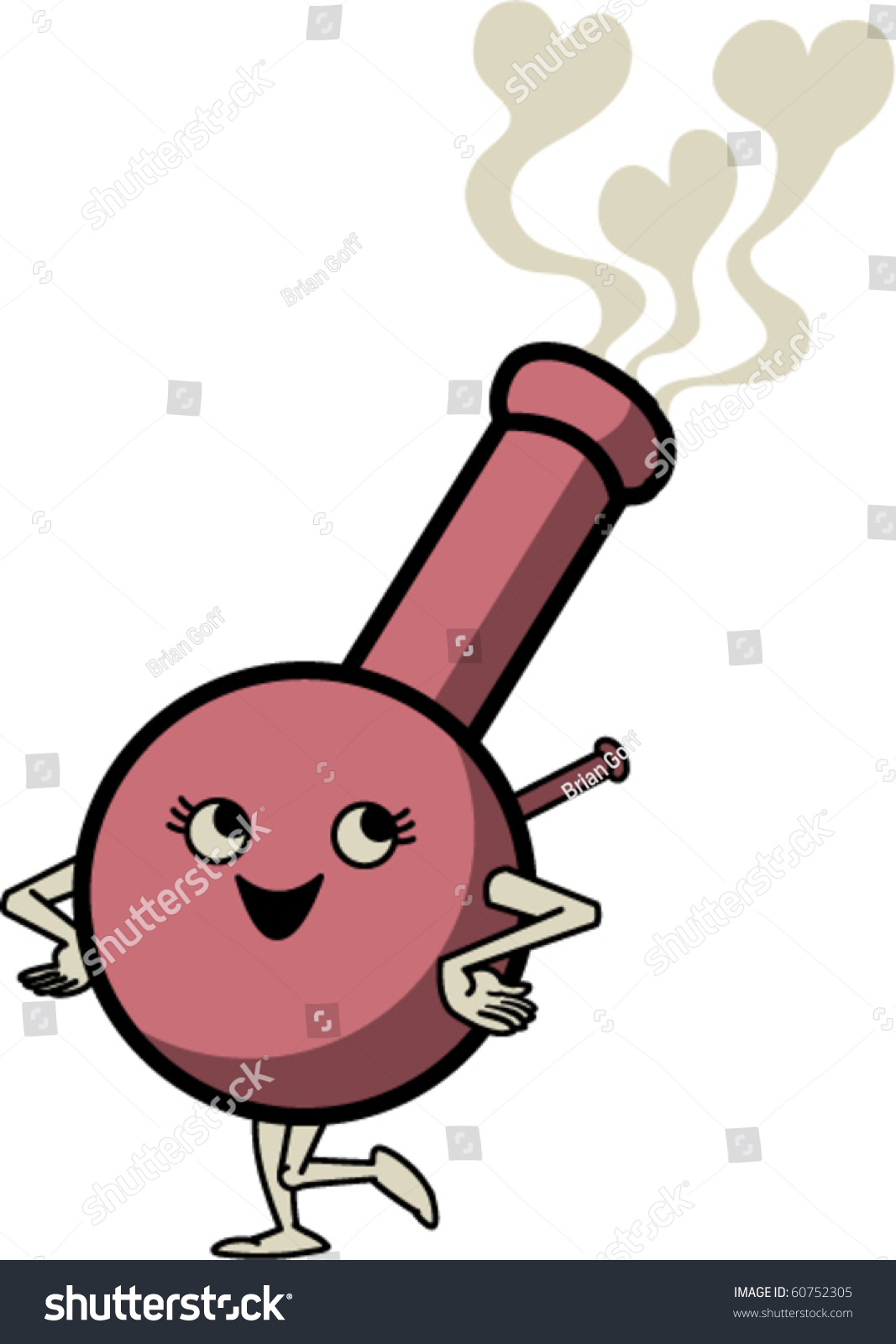 Vector Illustration Of A Cute Cartoon Bong. - 60752305 : Shutterstock