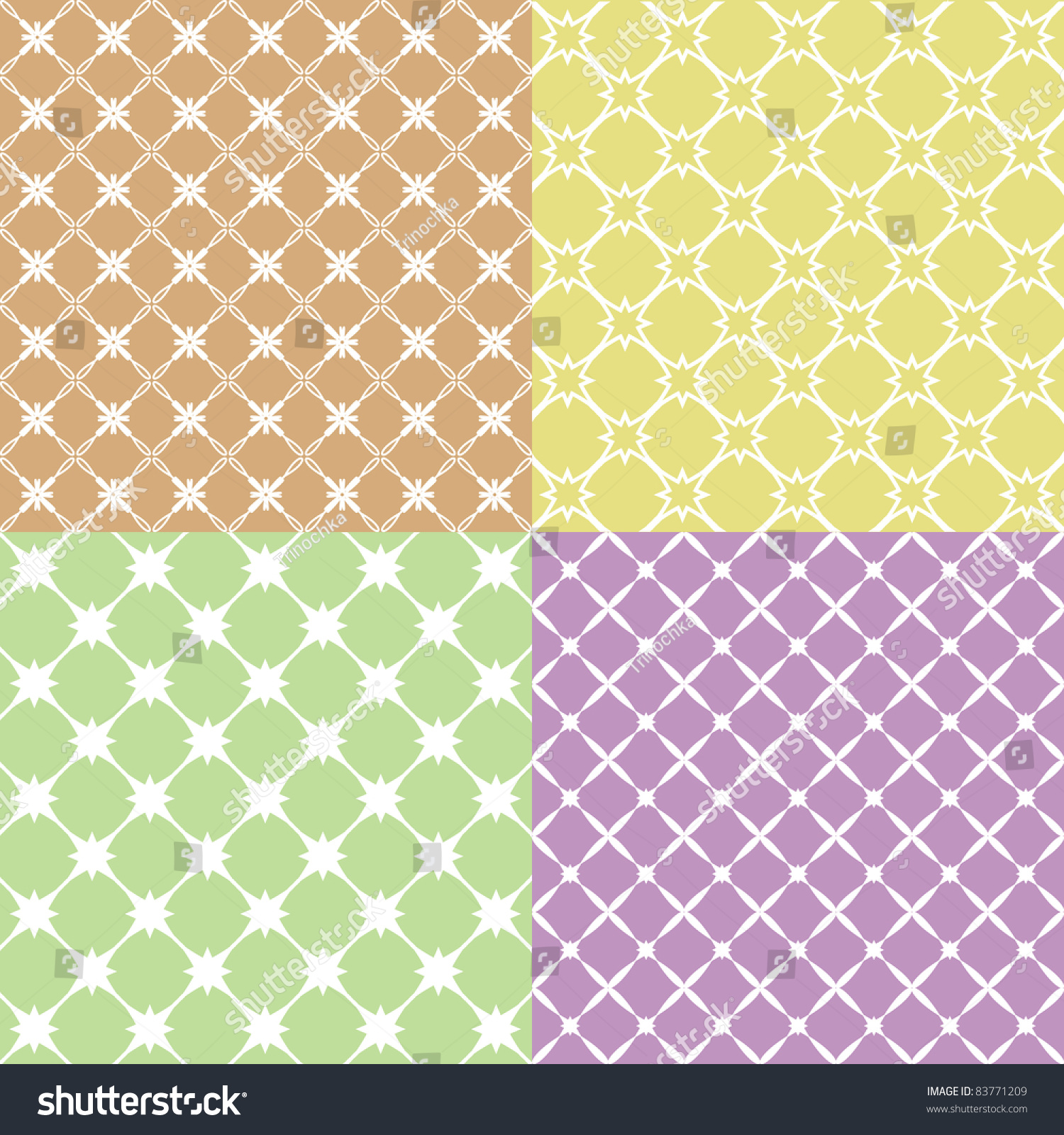 Vector Illustration Of A Set Of Abstract Patterns. - 83771209 : Shutterstock