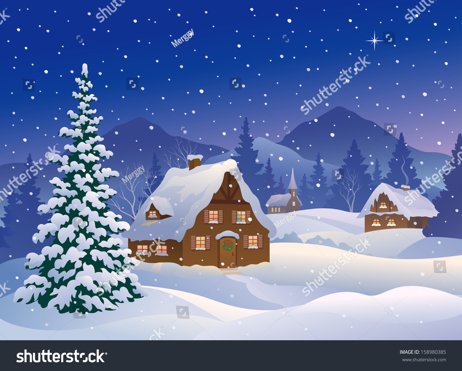 snowy woods clipart - photo #7