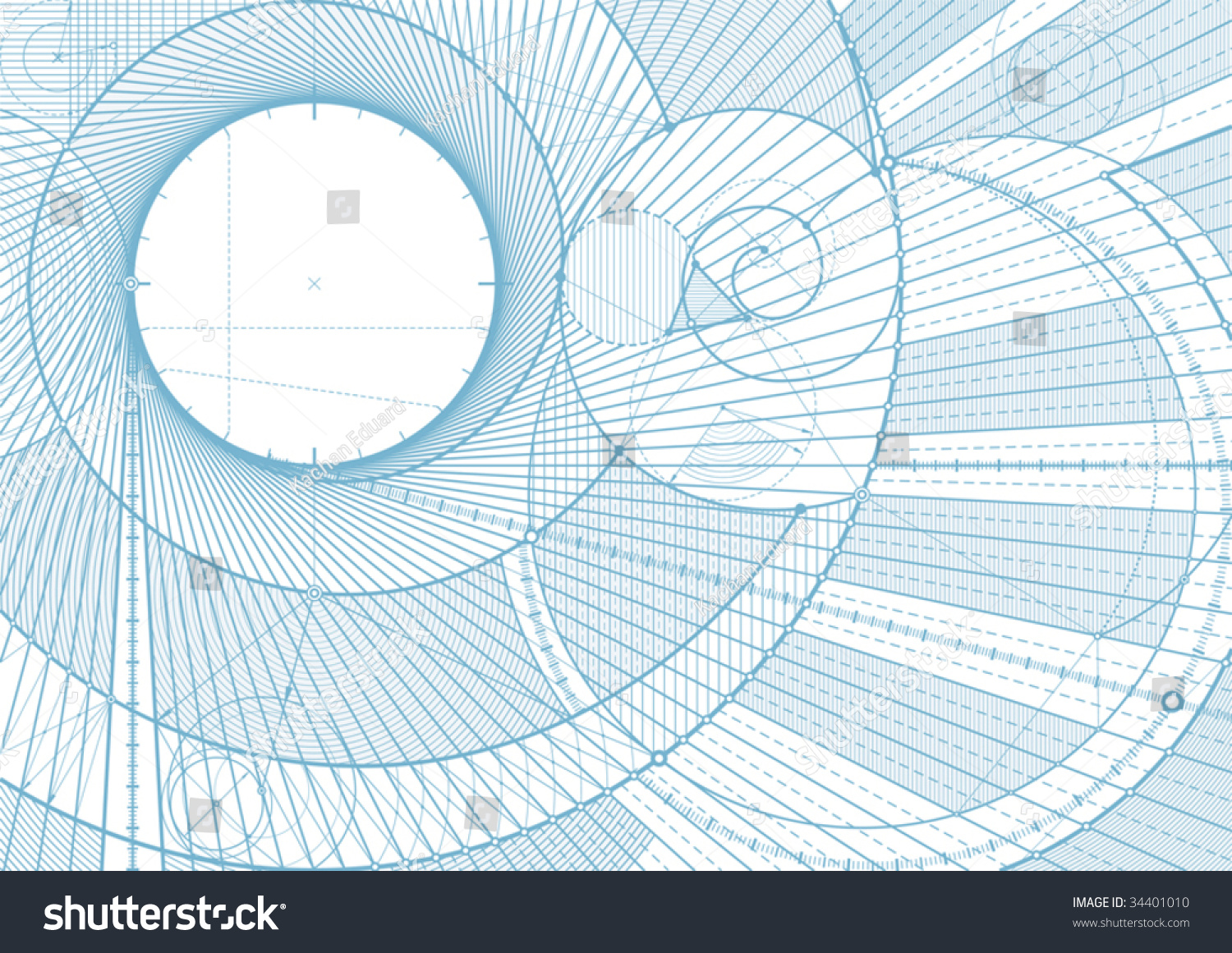 Vector Illustration Of A Technical Draft Background