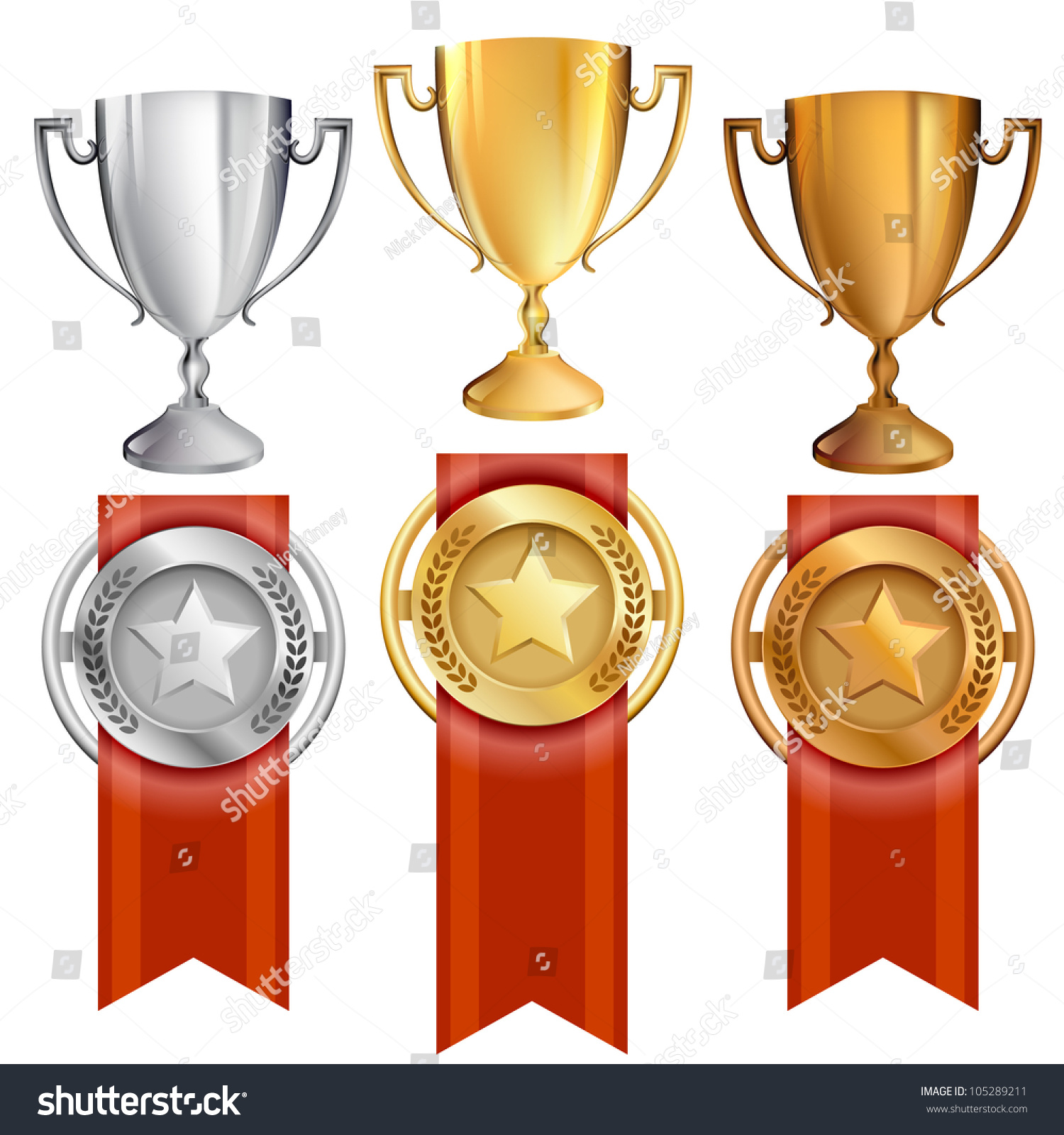 vector-illustration-award-trophies-first-second-stock-vector-105289211