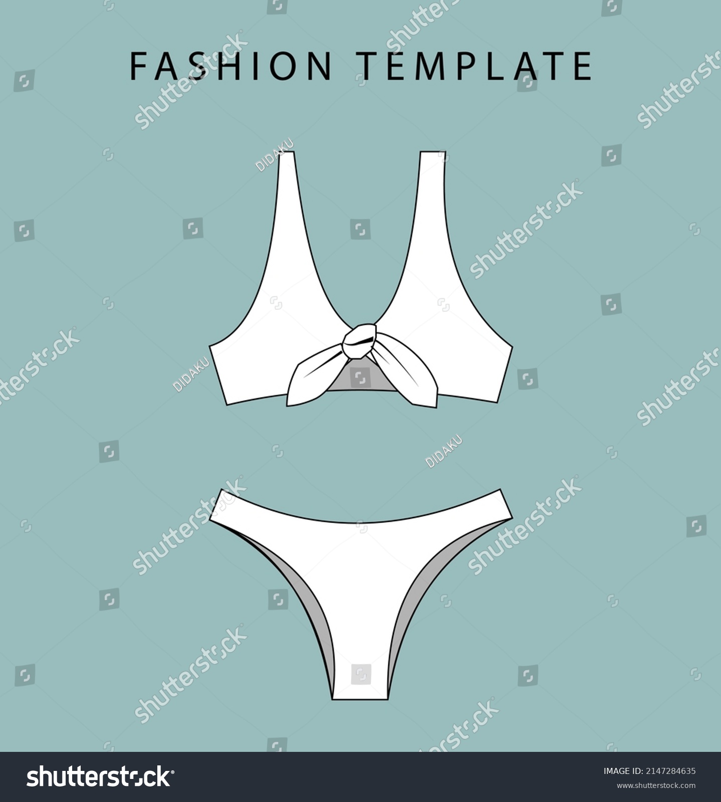 Vector Illustration Bikini Bikini Fashion Flat Stock Vector Royalty