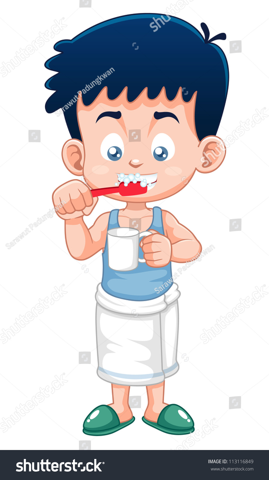clipart boy brushing teeth - photo #24