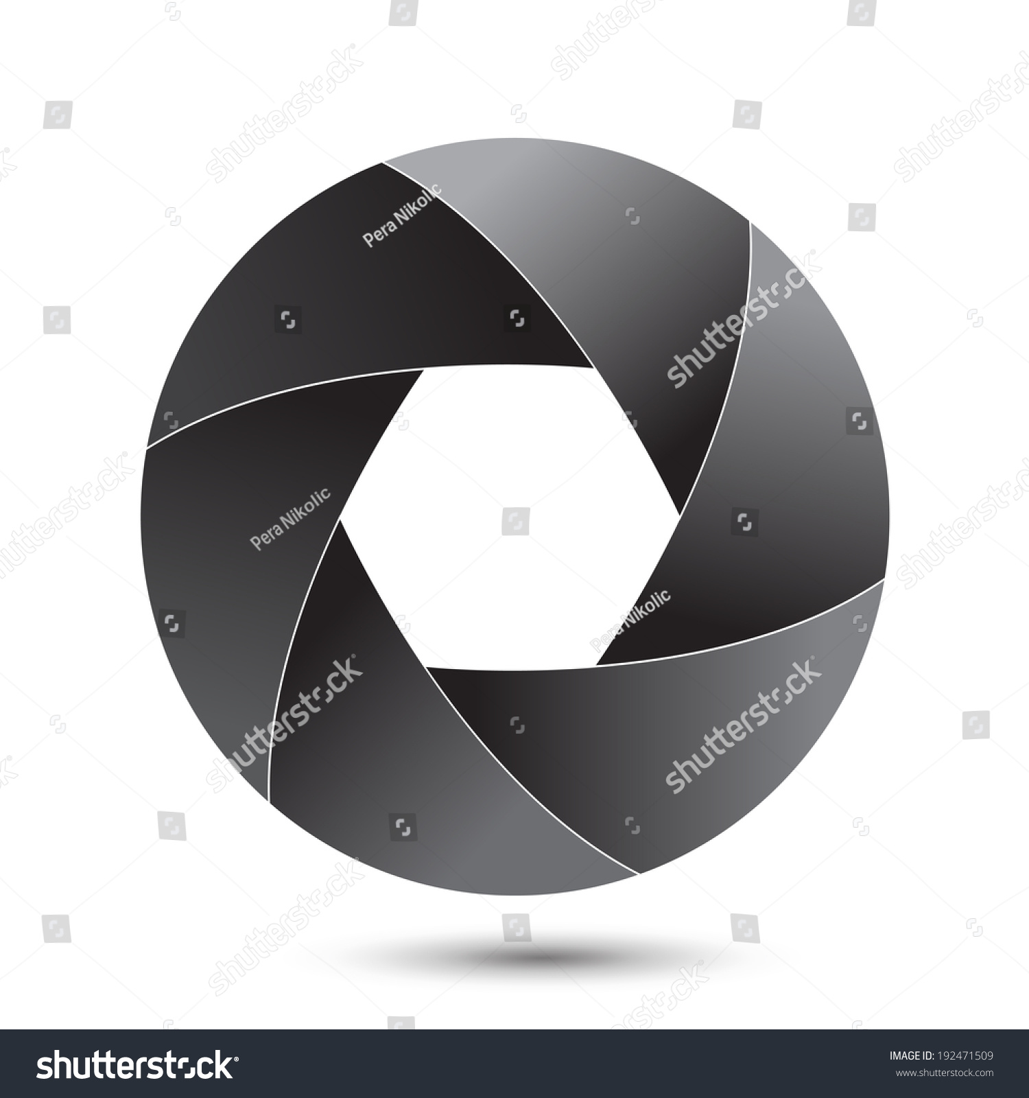 Vector Illustration Camera Shutter Stock Vector Royalty Free