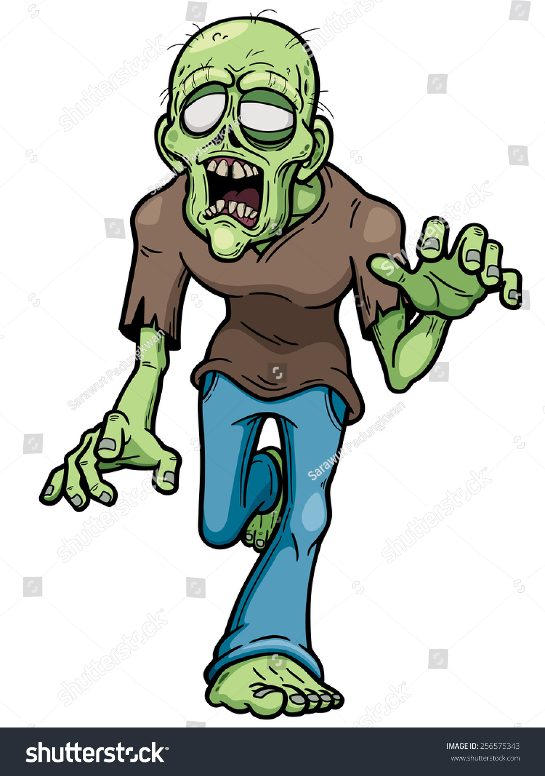 Vector Illustration Cartoon Zombie Stock Vector Shutterstock