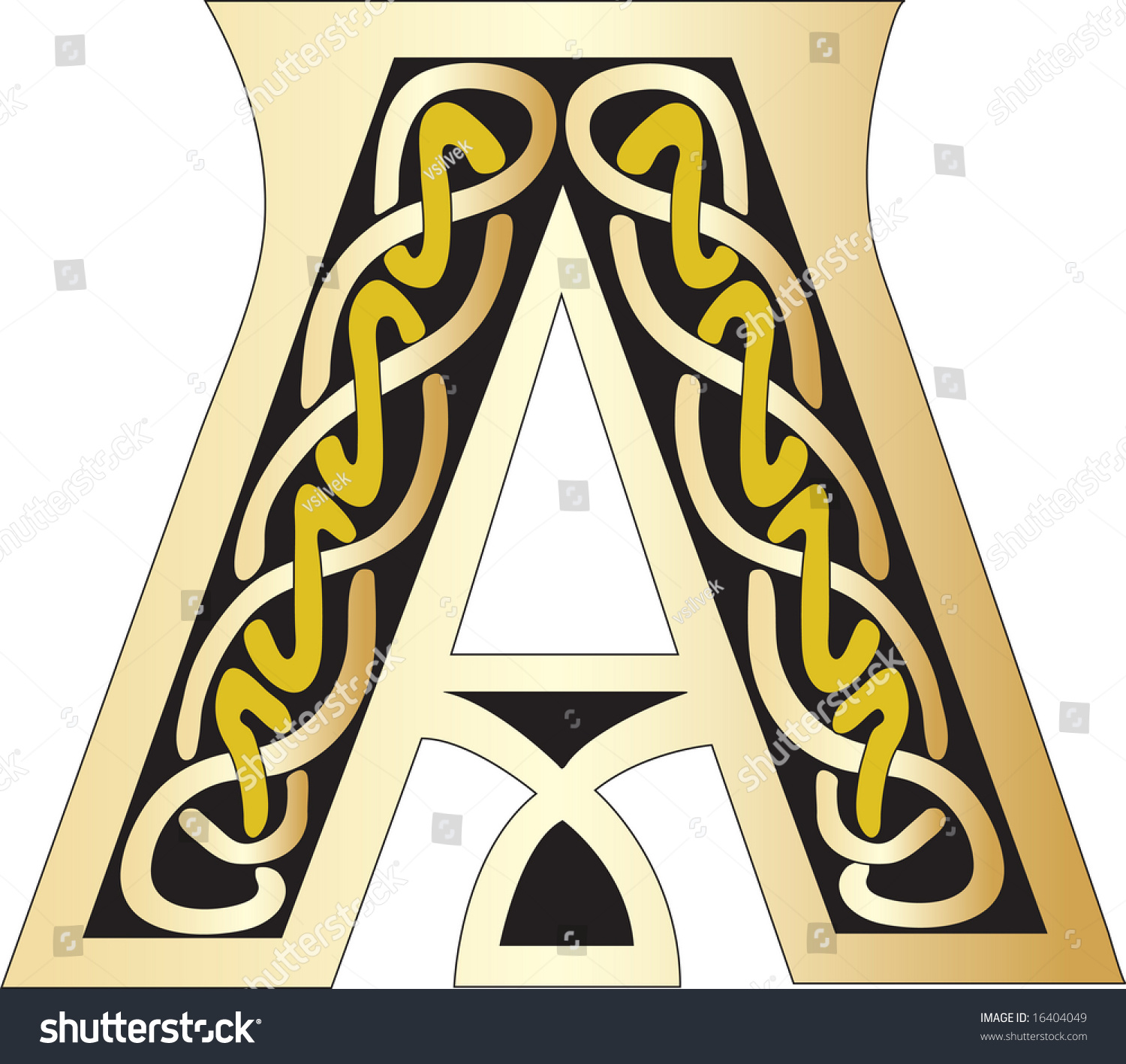 Vector Illustration Of Celtic Alphabet - 16404049 : Shutterstock