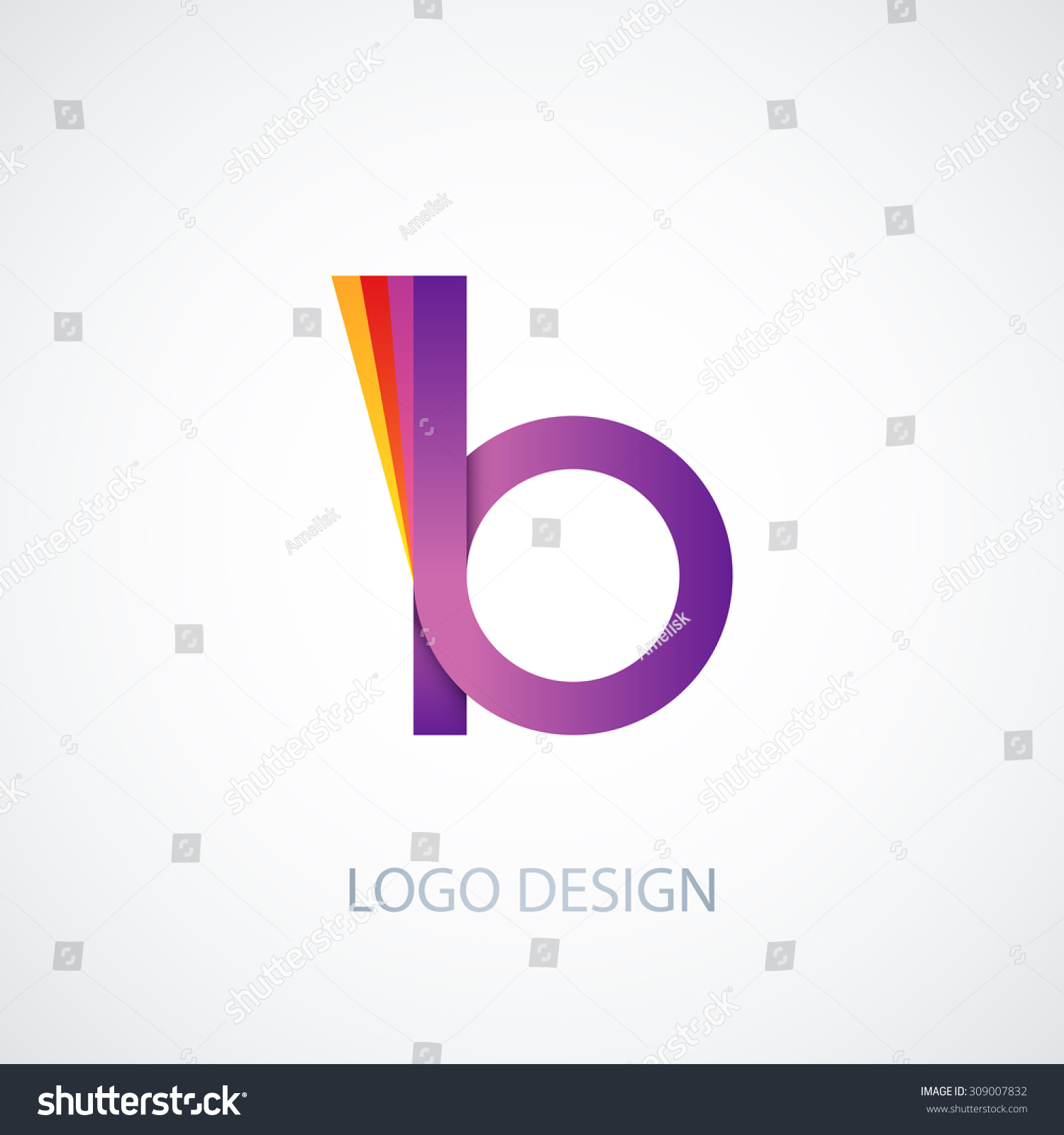 Vector Illustration Of Colorful Logo Letter B. - 309007832 : Shutterstock