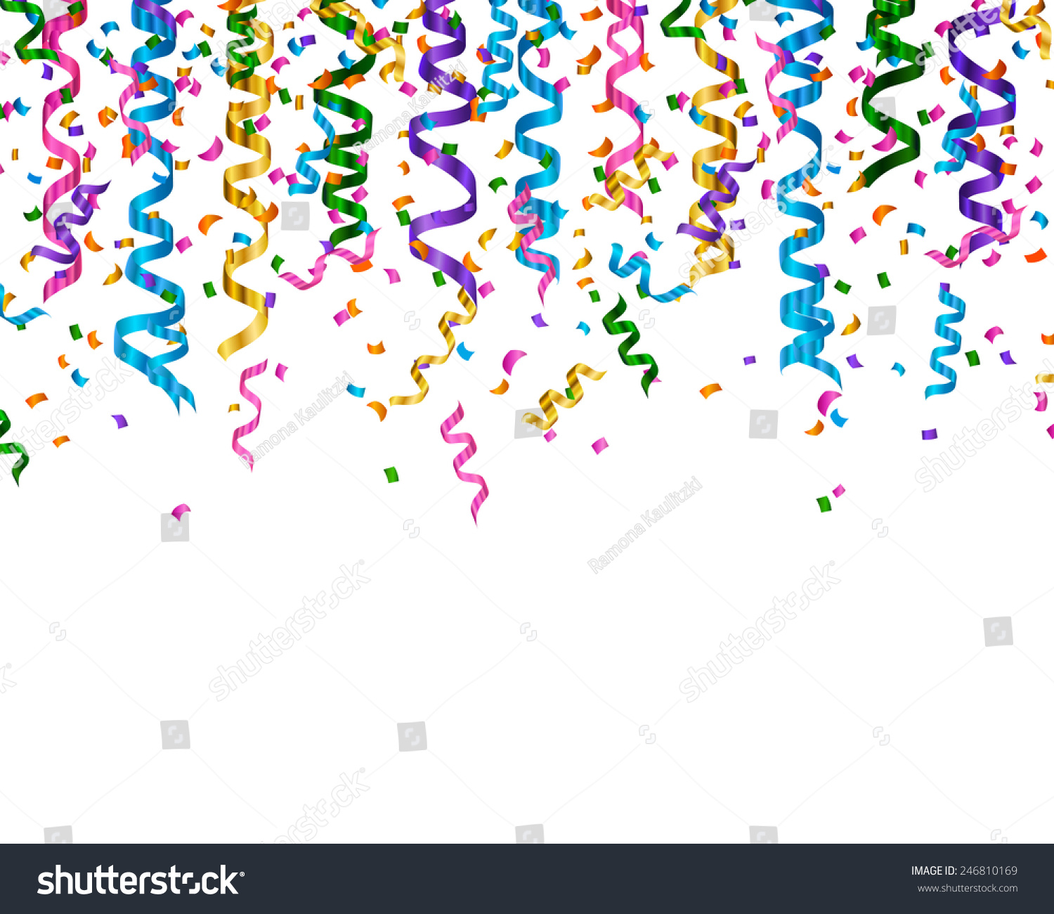 Party Streamers Stock Vector Illustration Of Colorful   22792476