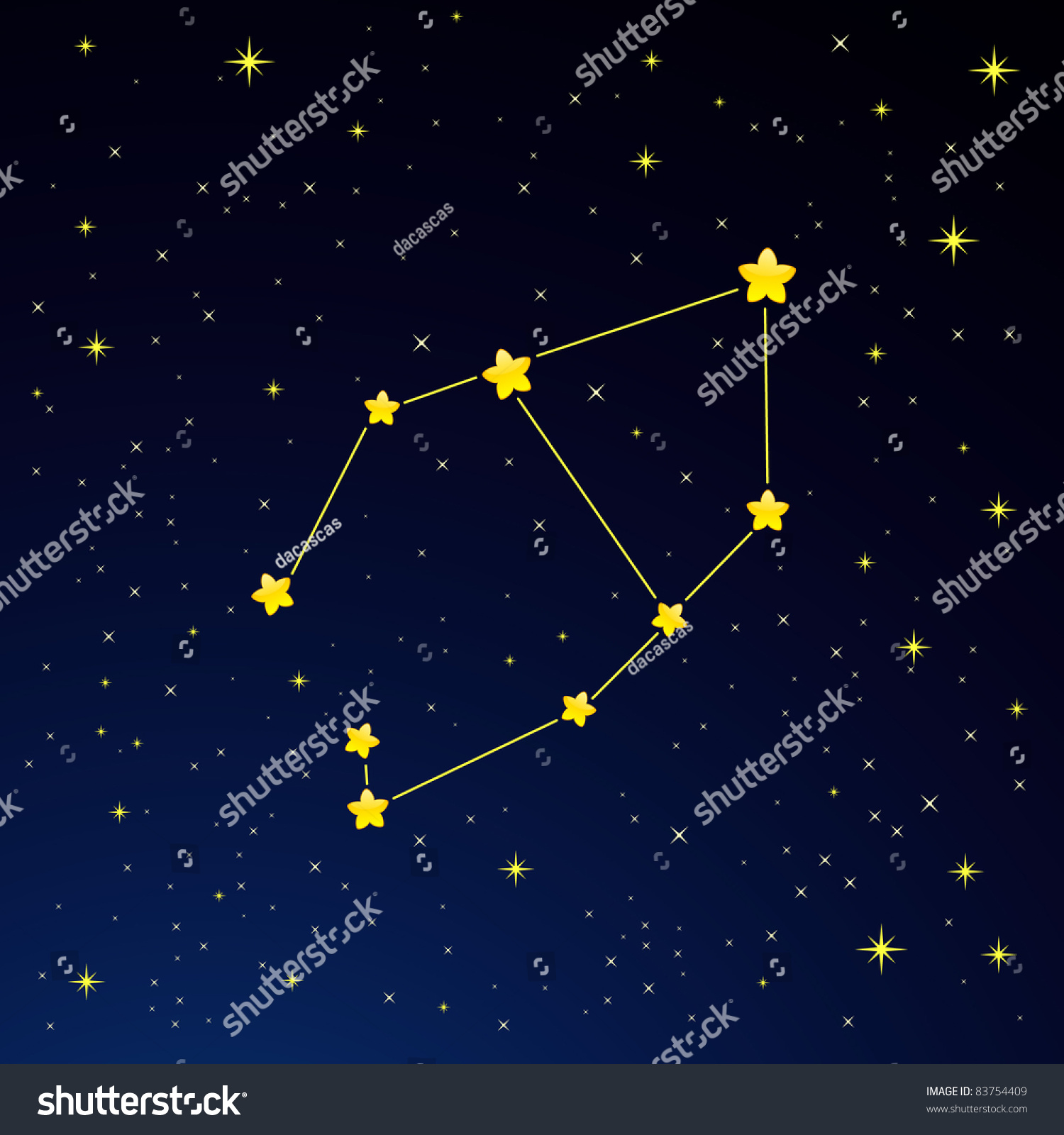 Vector Illustration Of Constellation Vela - 83754409 : Shutterstock