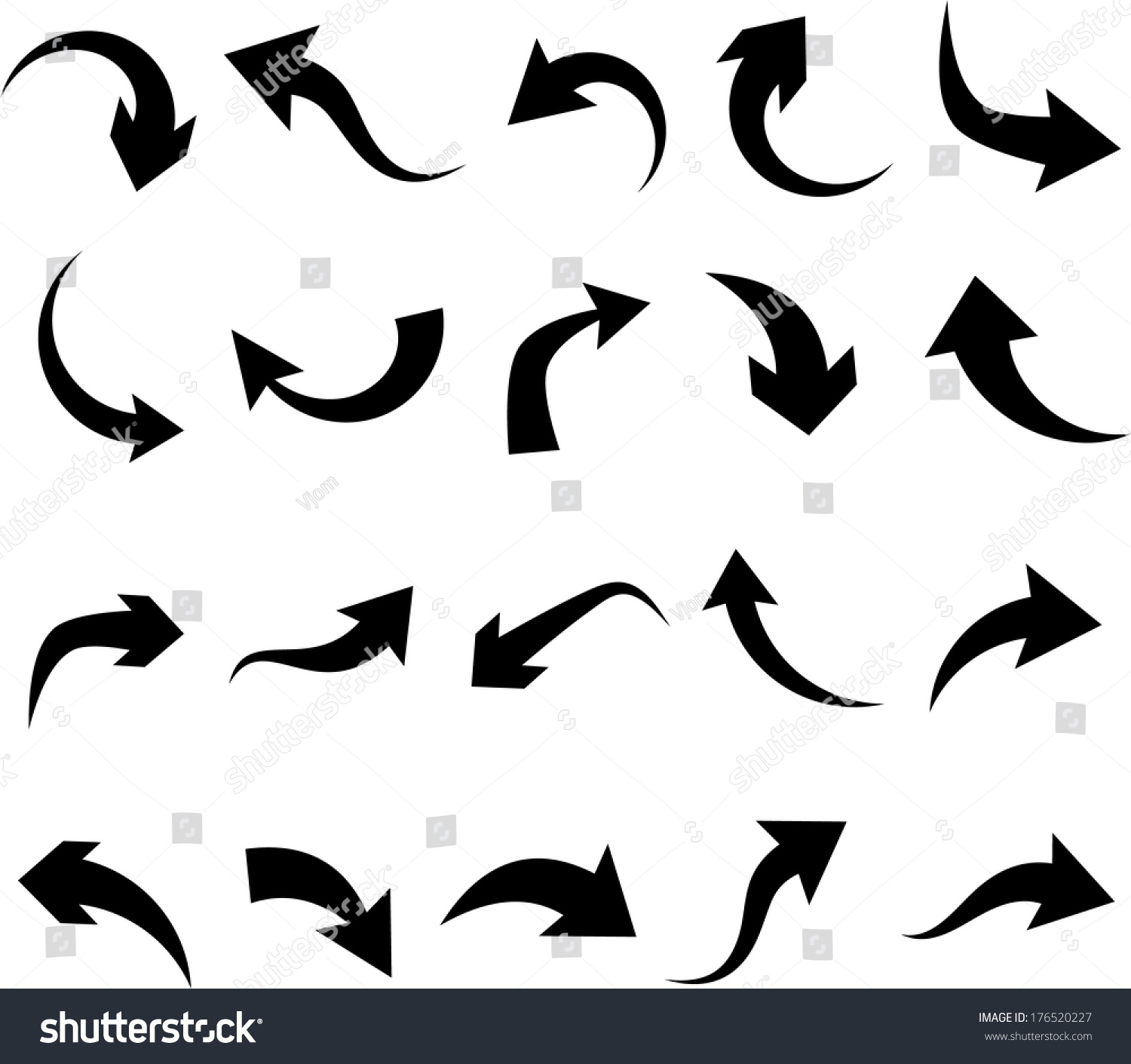 Vector Illustration Of Curved Arrow Icons 176520227 Shutterstock 9764