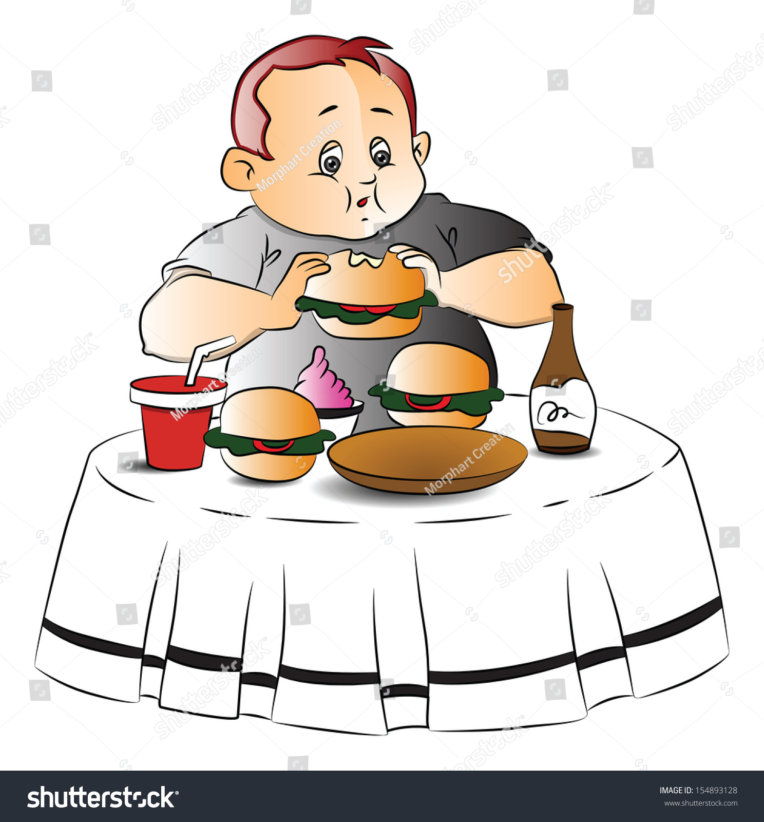 clipart fat man eating - photo #15