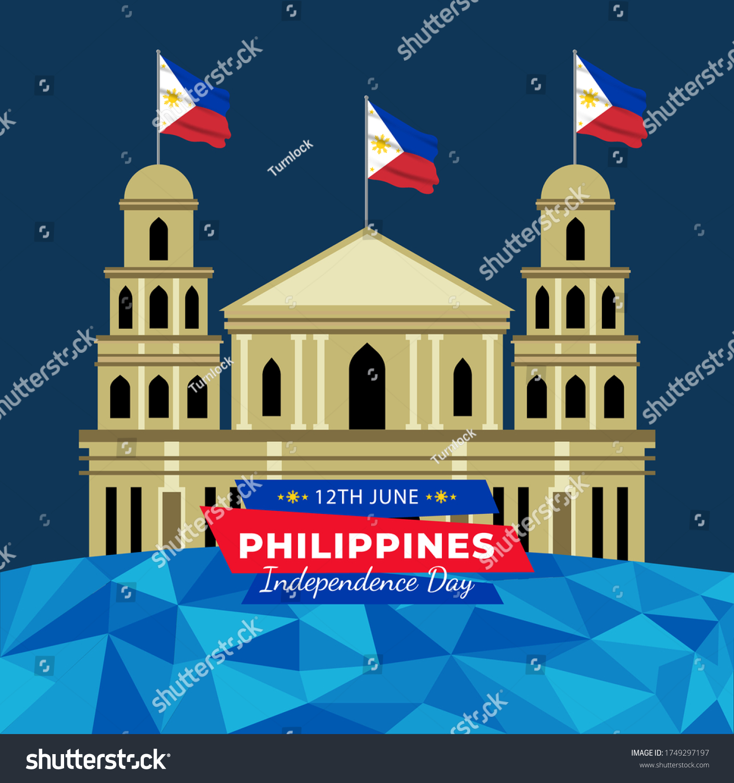 Vector Illustration Filipino Araw Ng Kalayaan Stock Vector Royalty