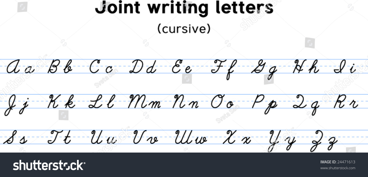 Vector Illustration Of Joint Writing Letters File Format Eps Ai8 