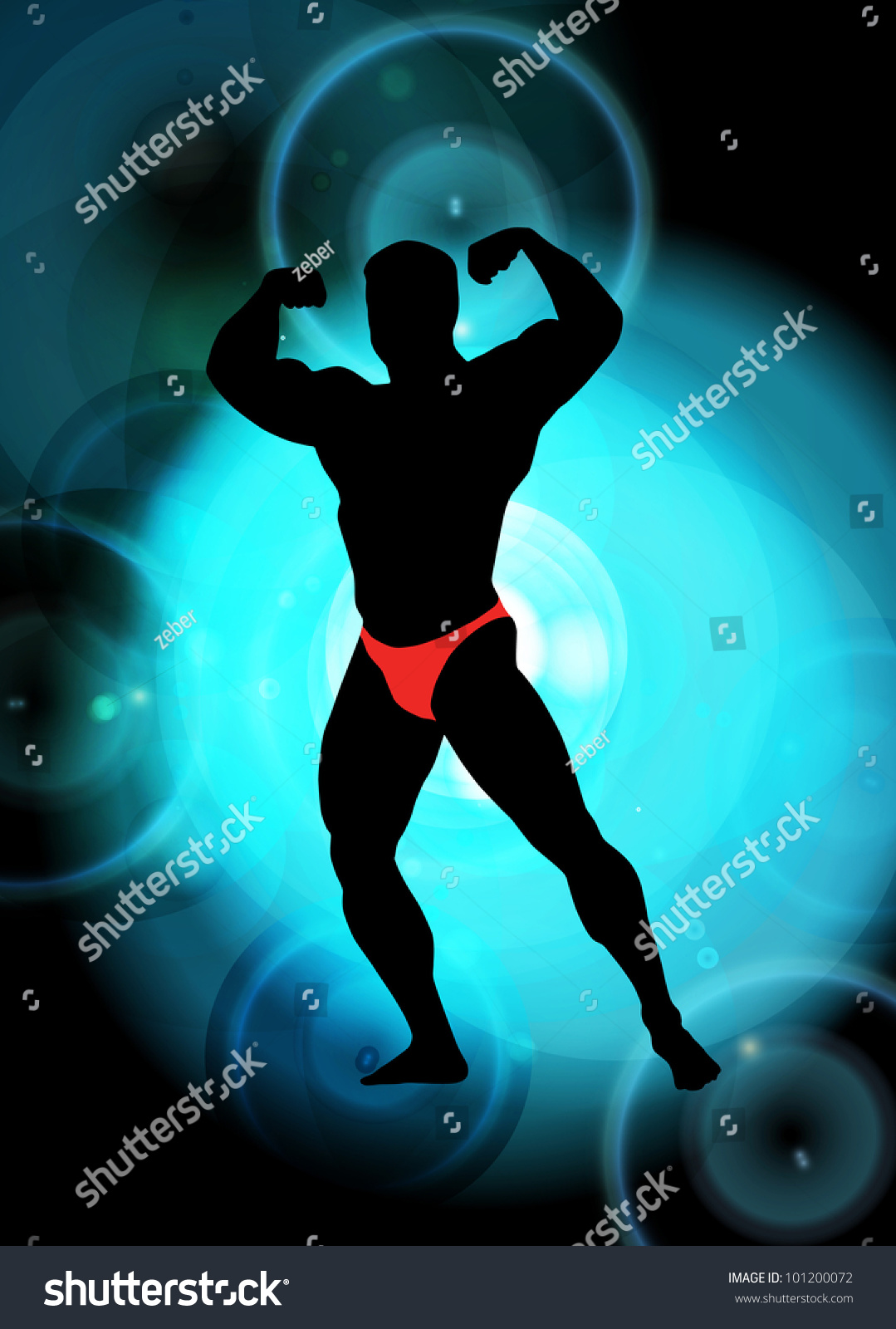 Vector Illustration Of Muscle Man - 101200072 : Shutterstock