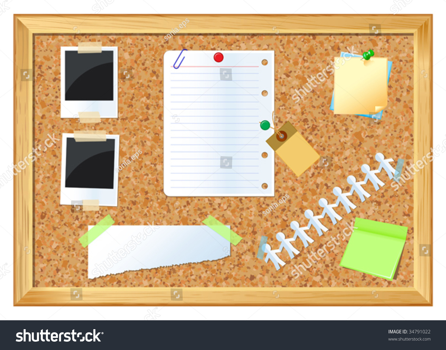 Vector Illustration Of Pin Board - 34791022 : Shutterstock