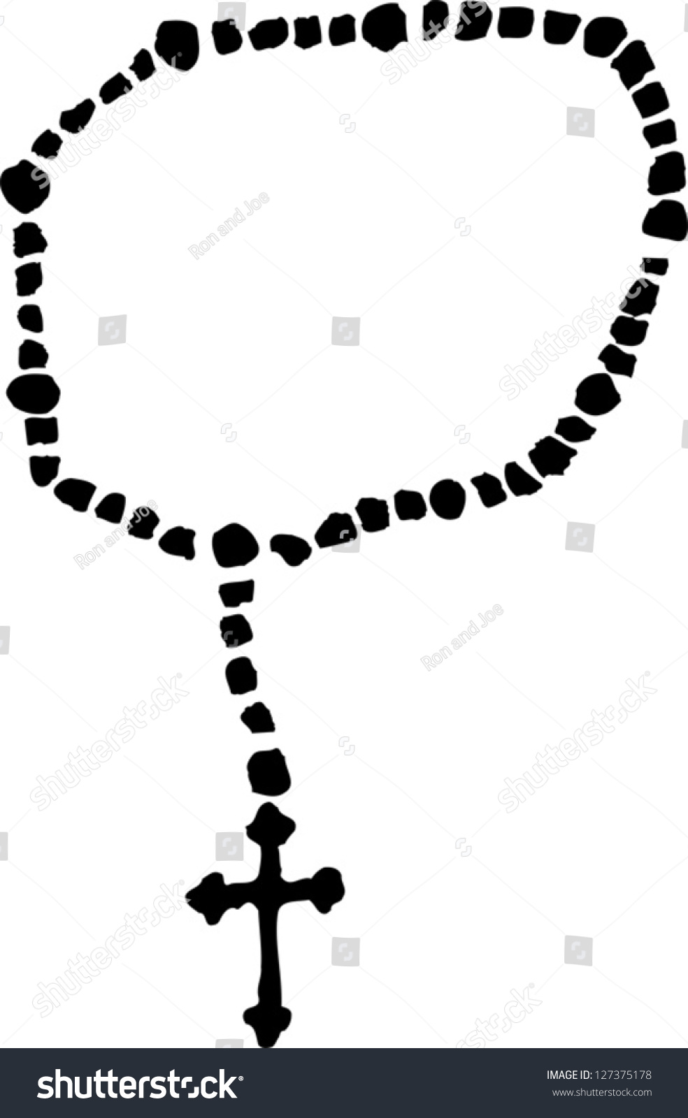 Vector Illustration Of Rosary - 127375178 : Shutterstock