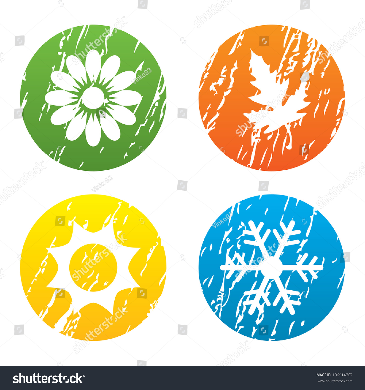 Vector Illustration Of Season Symbols 106914767 Shutterstock