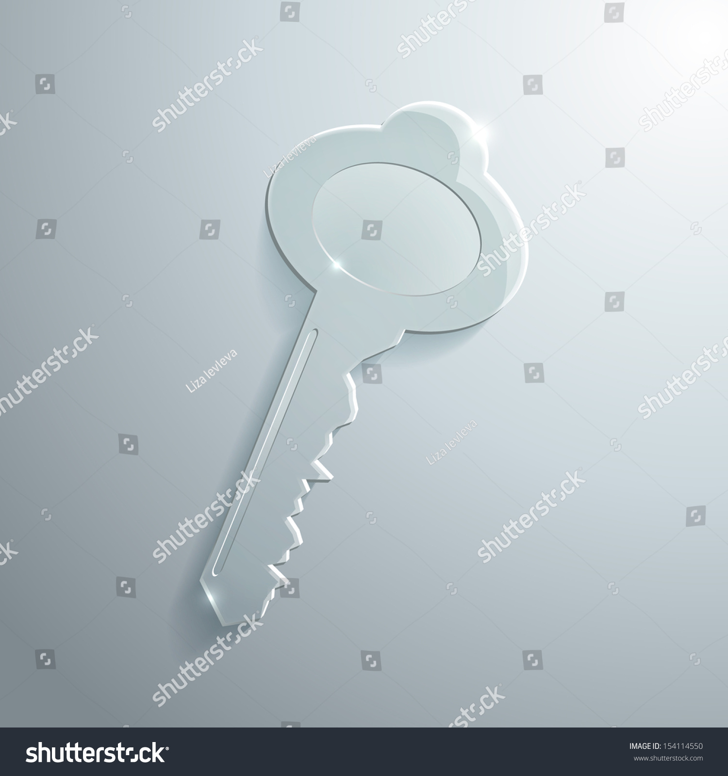 Vector Illustration Of Shiny Glass Key 154114550 Shutterstock