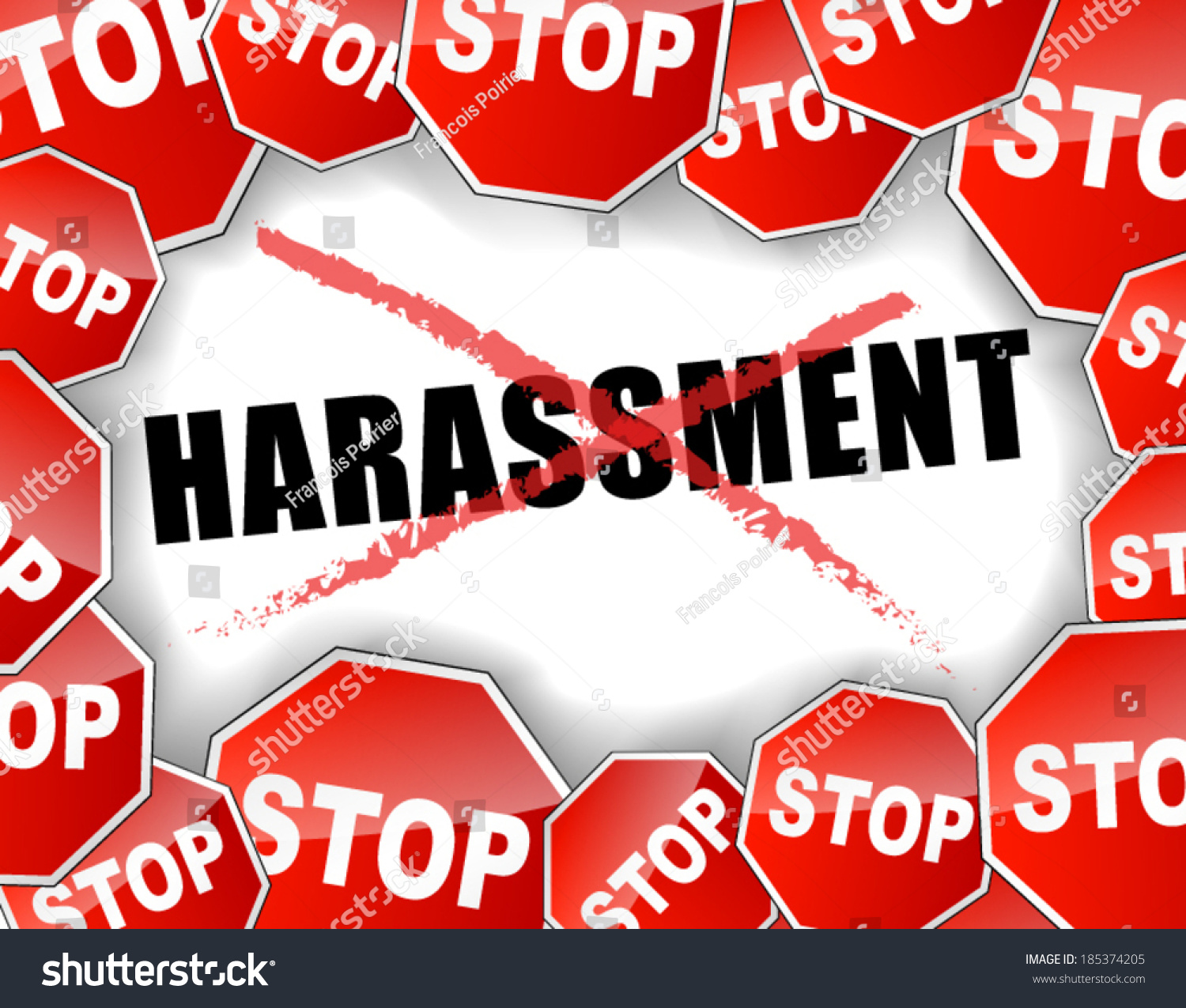 Vector Illustration Of Stop Harassment Concept Background 185374205 Shutterstock 