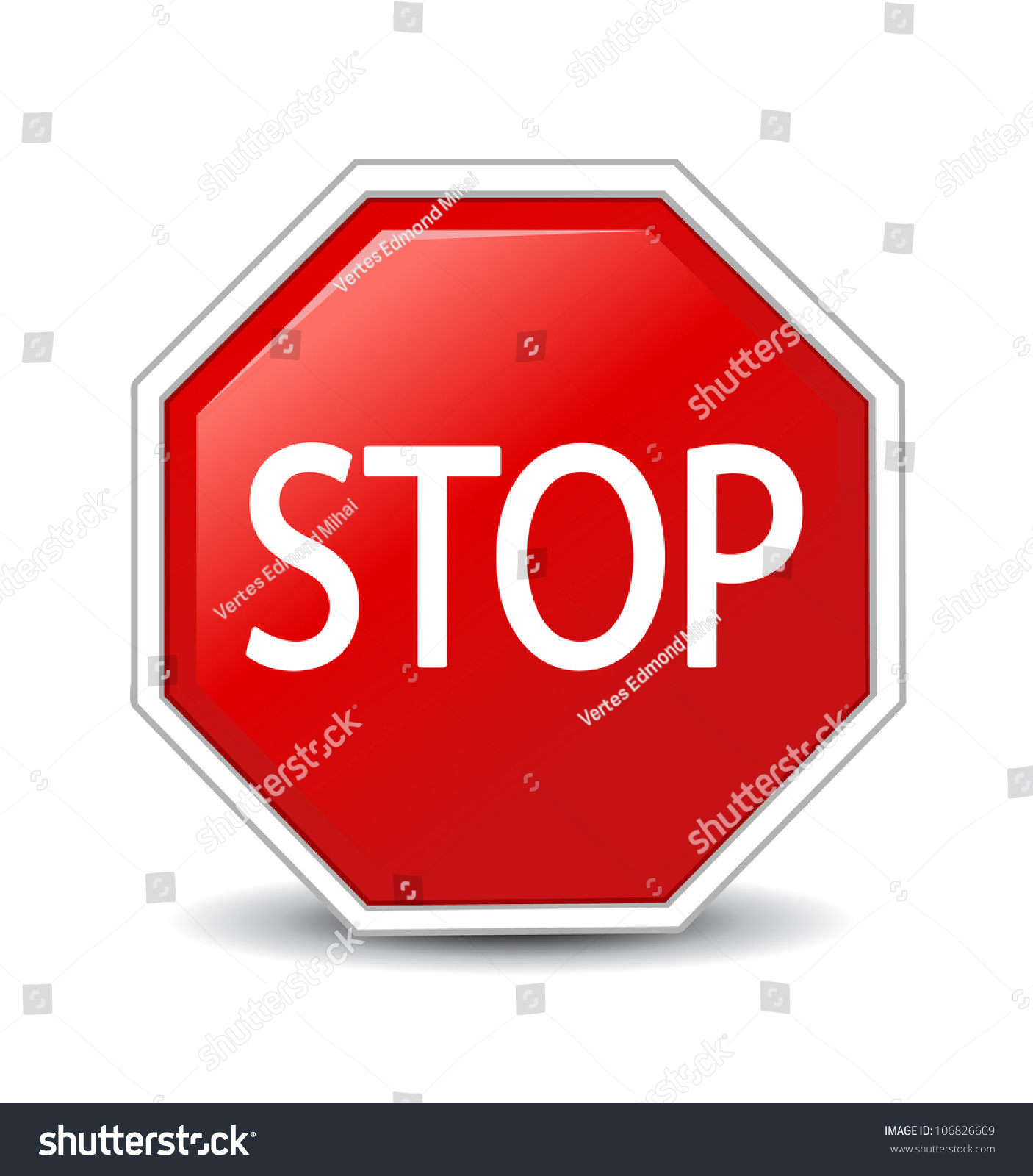 Vector Illustration Of Stop Sign Shutterstock